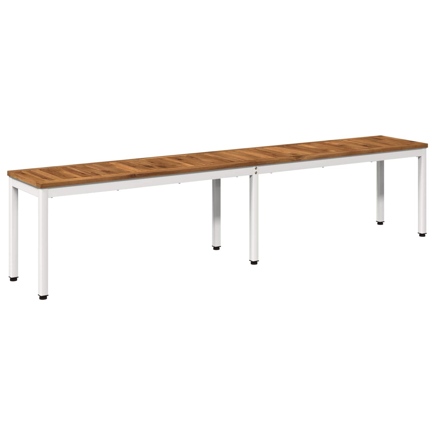 Kerti pad 201 x 35 x 45 cm Tömör Akácfa Természetes és Fehér