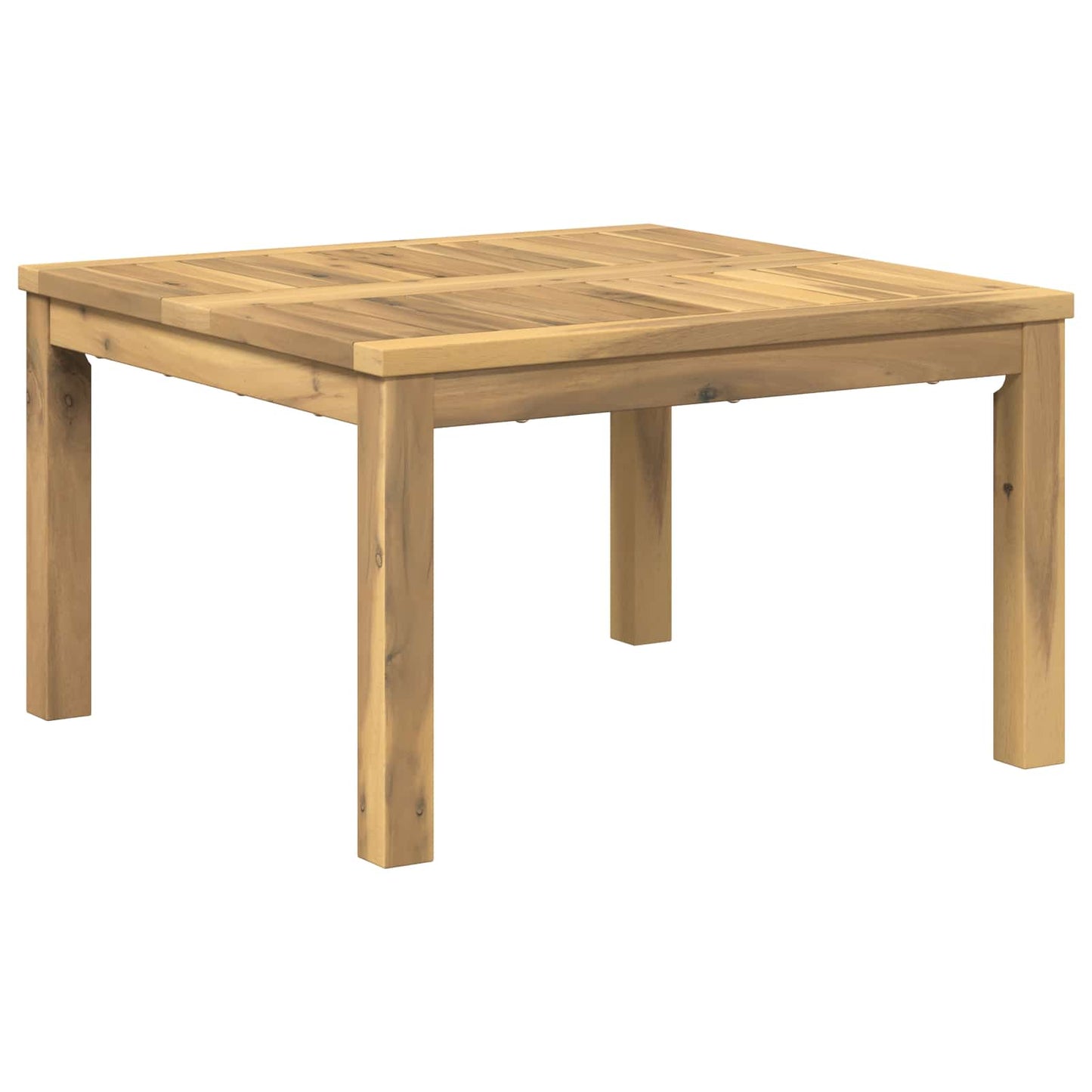Dohányzóasztal Fehér 60 x 60,5 x 36 cm Tömör Akácfa