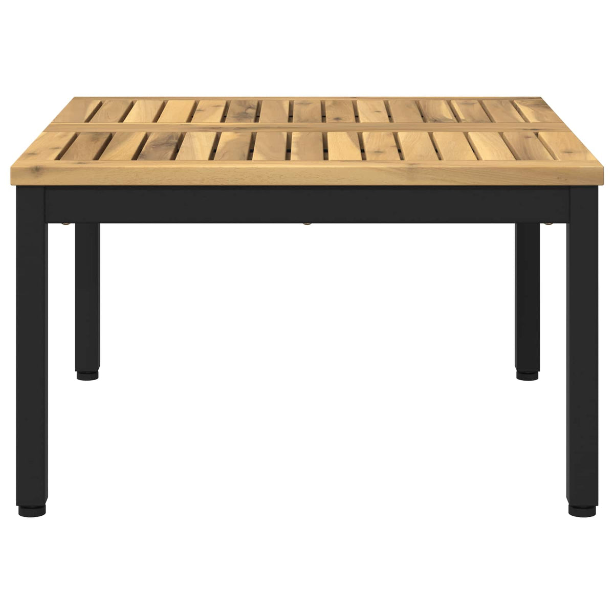 Dohányzóasztal Fehér és Fekete 60 x 60,5 x 36 cm Tömör Akácfa