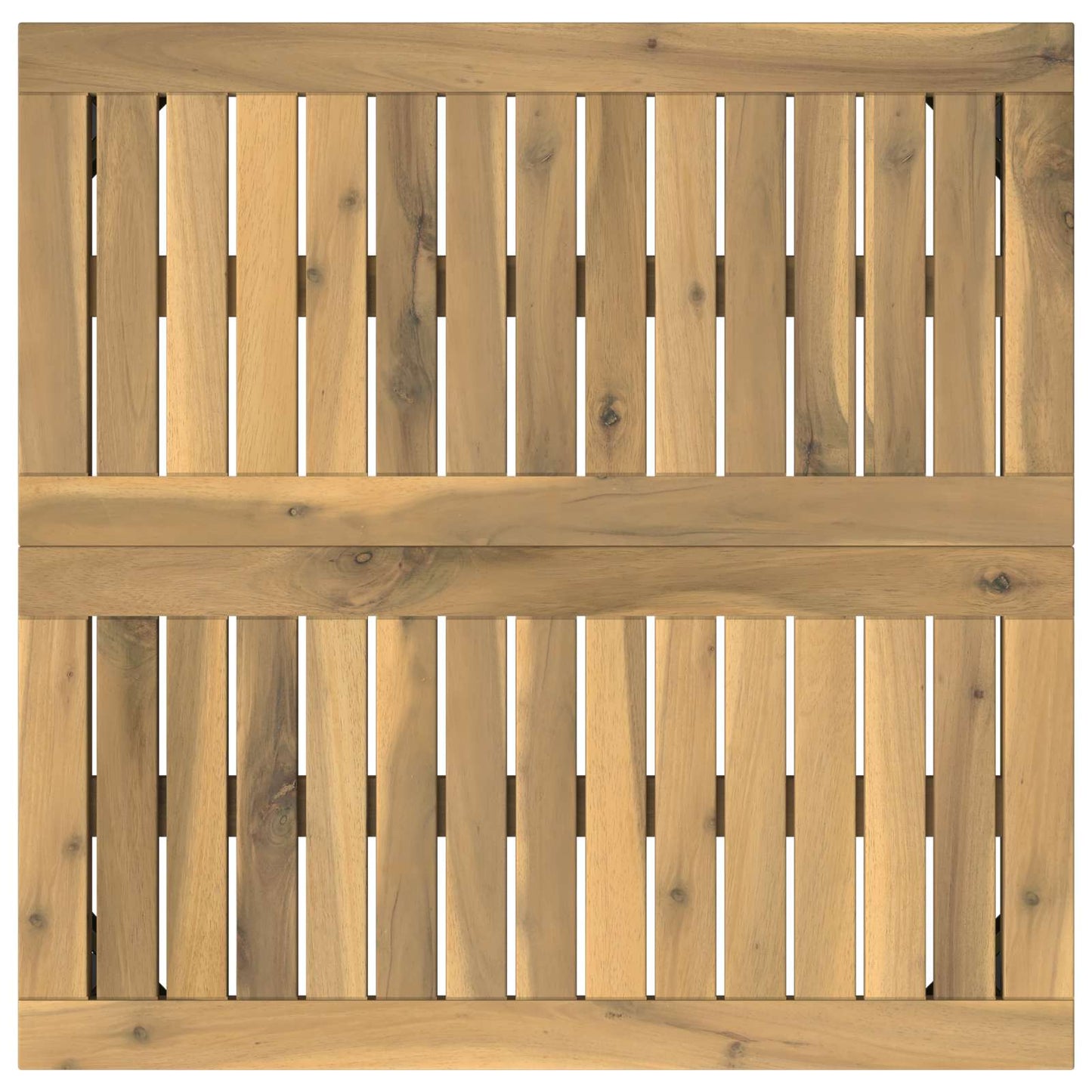 Dohányzóasztal Fehér és Fekete 60 x 60,5 x 36 cm Tömör Akácfa