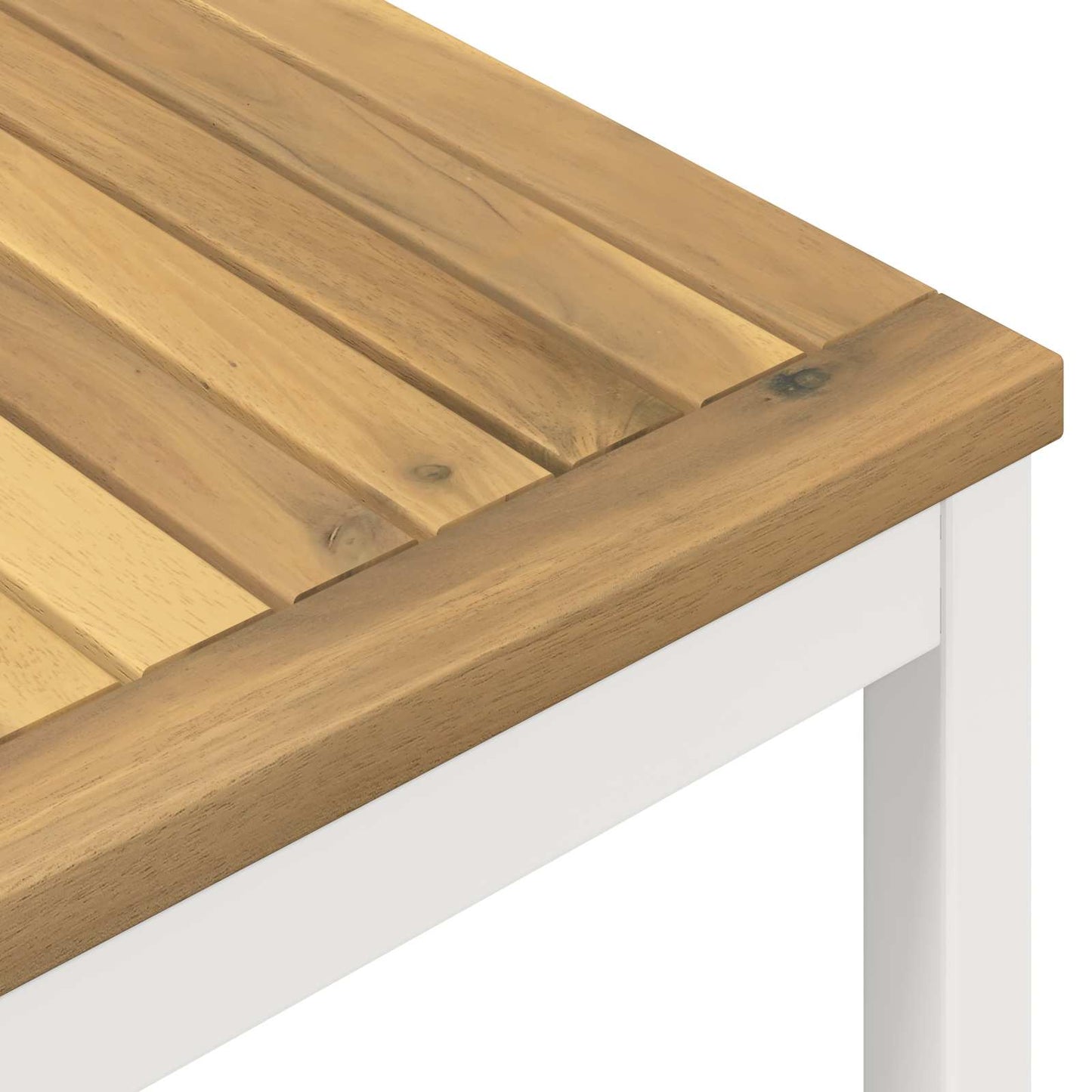 Dohányzóasztal Fehér 50 x 100,5 x 45 cm Tömör Akácfa