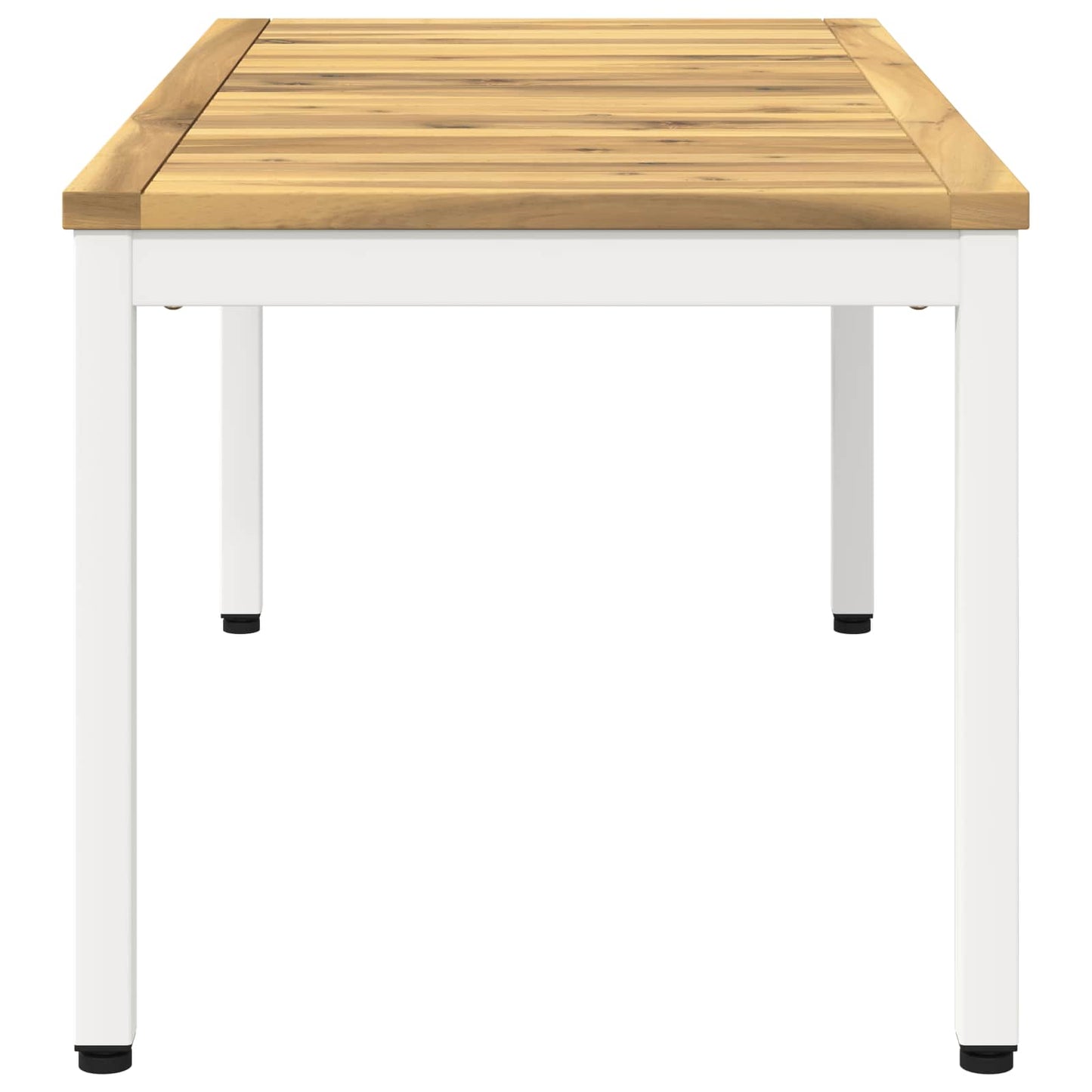 Dohányzóasztal Fehér 50 x 100,5 x 45 cm Tömör Akácfa