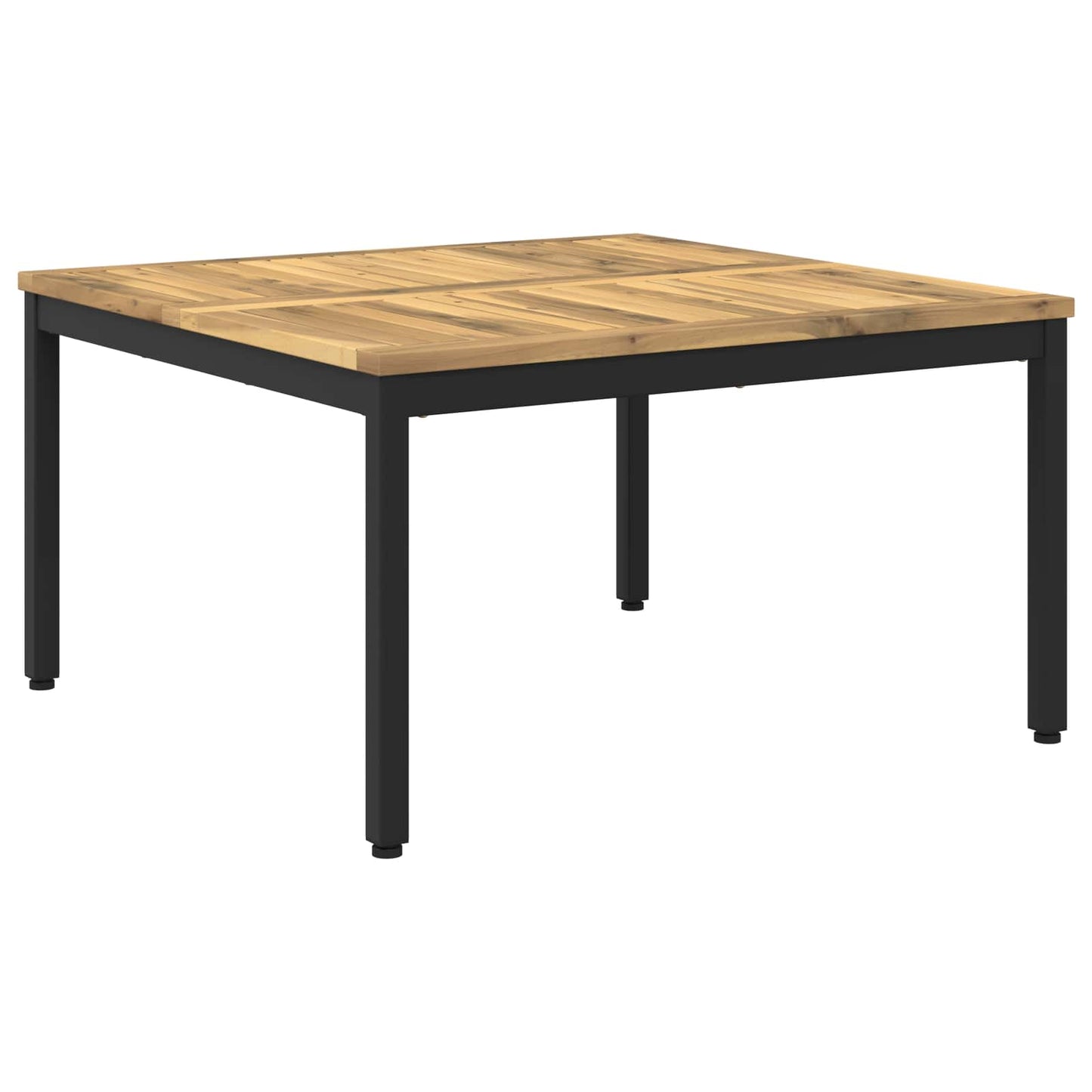 Dohányzóasztal Fehér és Fekete 80 x 80,5 x 45 cm Tömör Akácfa