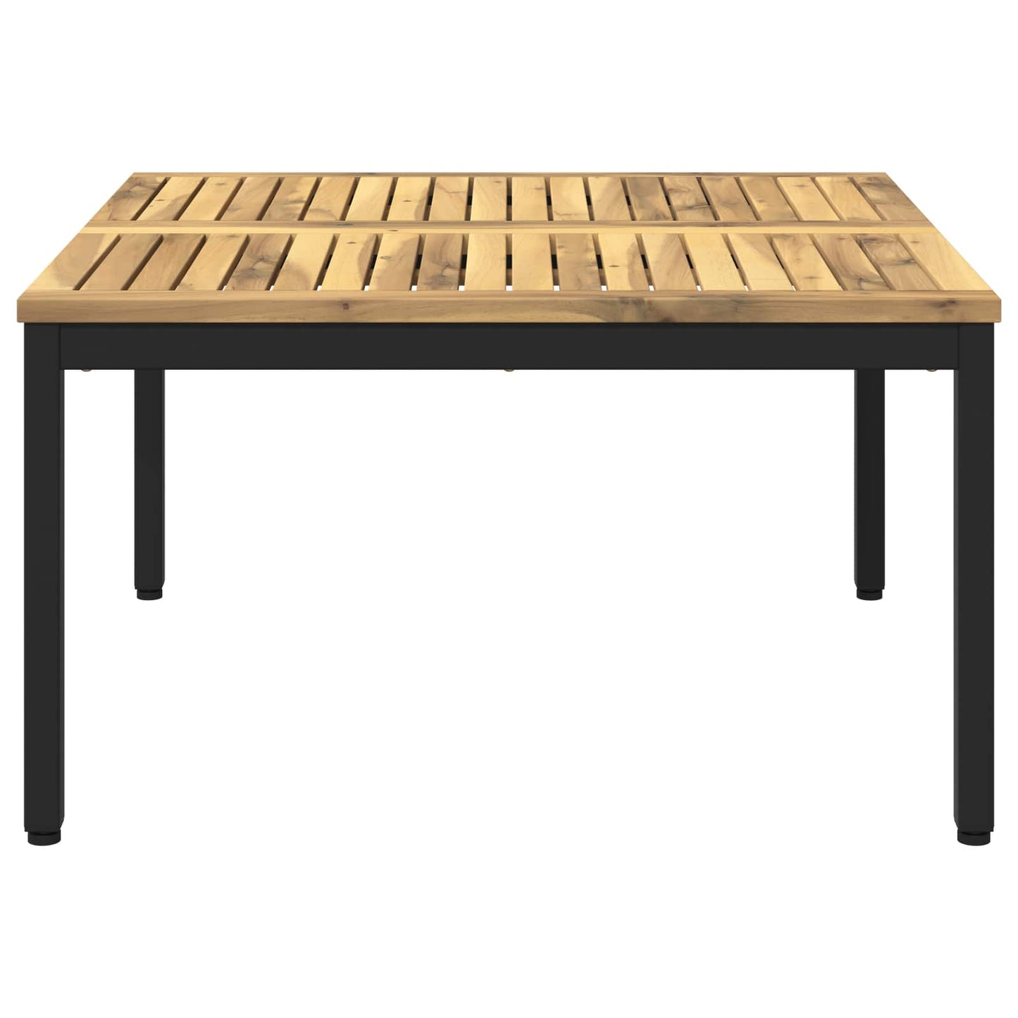 Dohányzóasztal Fehér és Fekete 80 x 80,5 x 45 cm Tömör Akácfa