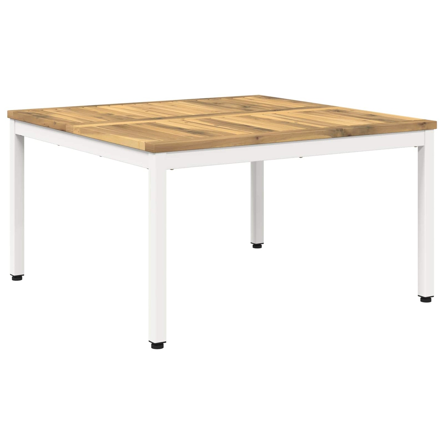 Dohányzóasztal Fehér 80 x 80,5 x 45 cm Tömör Akácfa