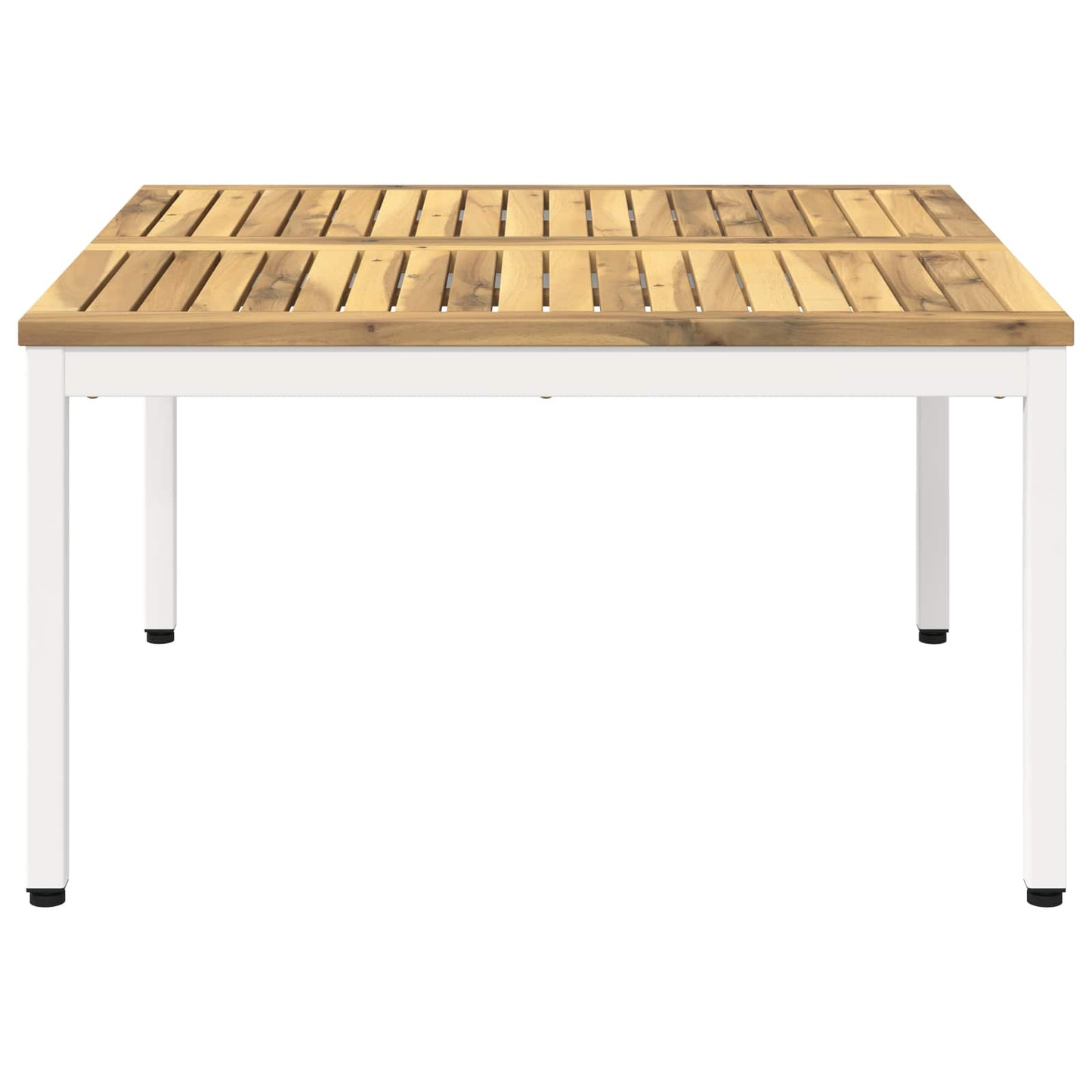 Dohányzóasztal Fehér 80 x 80,5 x 45 cm Tömör Akácfa