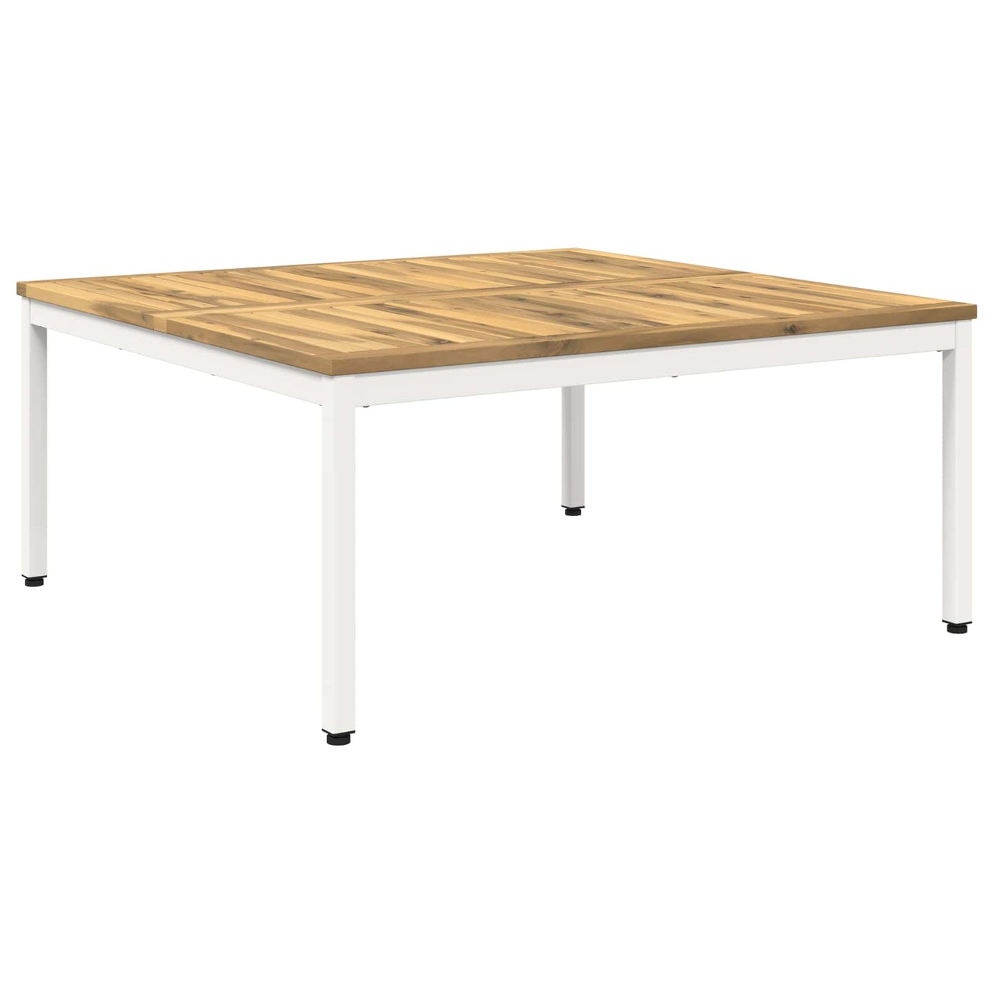 Dohányzóasztal Fehér 100 x 100,5 x 45 cm Tömör Akácfa