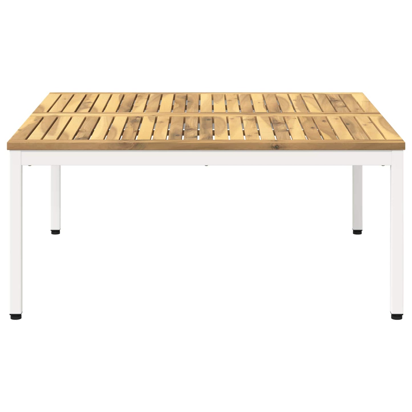 Dohányzóasztal Fehér 100 x 100,5 x 45 cm Tömör Akácfa