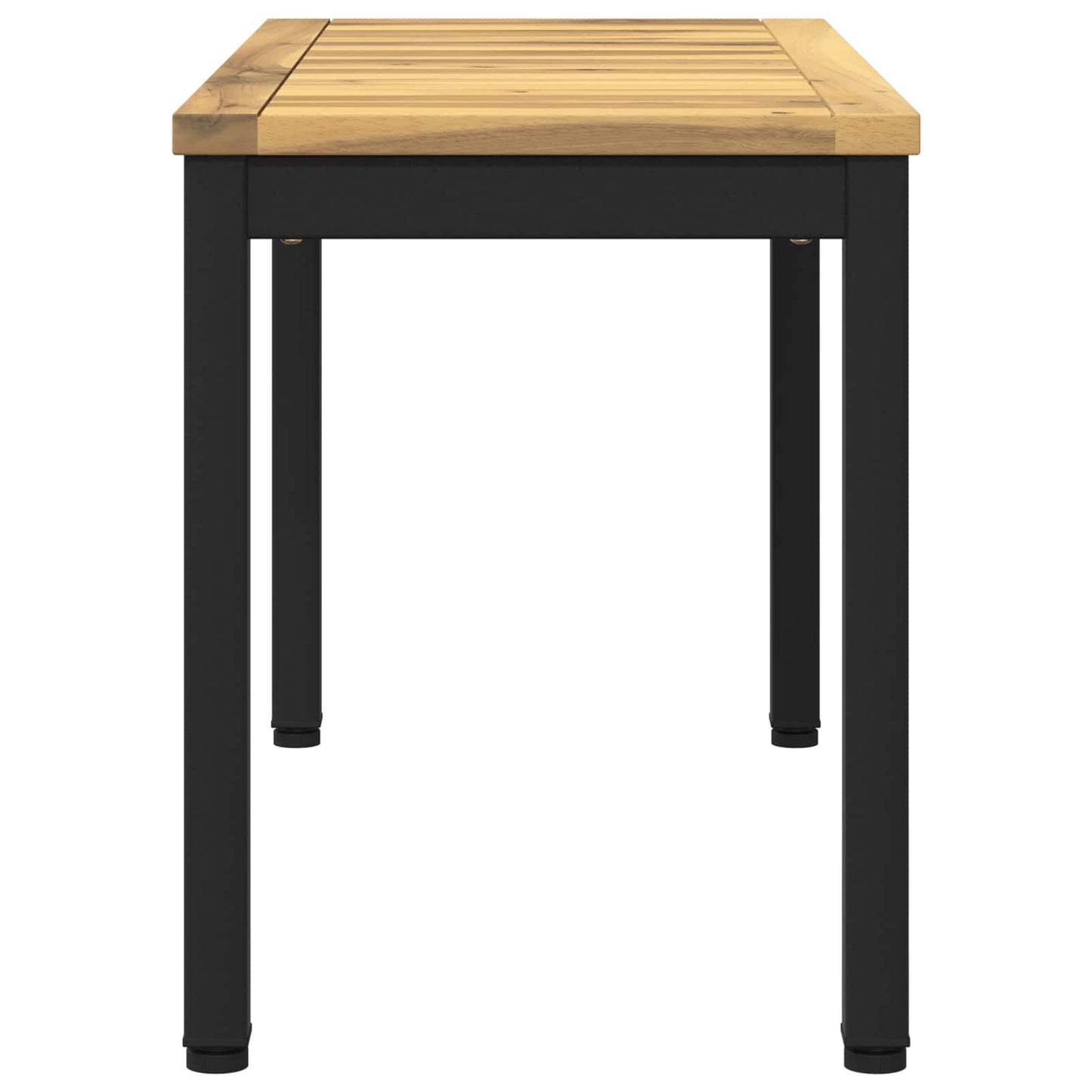Kerti pad 80,5 x 35 x 45 cm Tömör Akácfa Fehér és Fekete