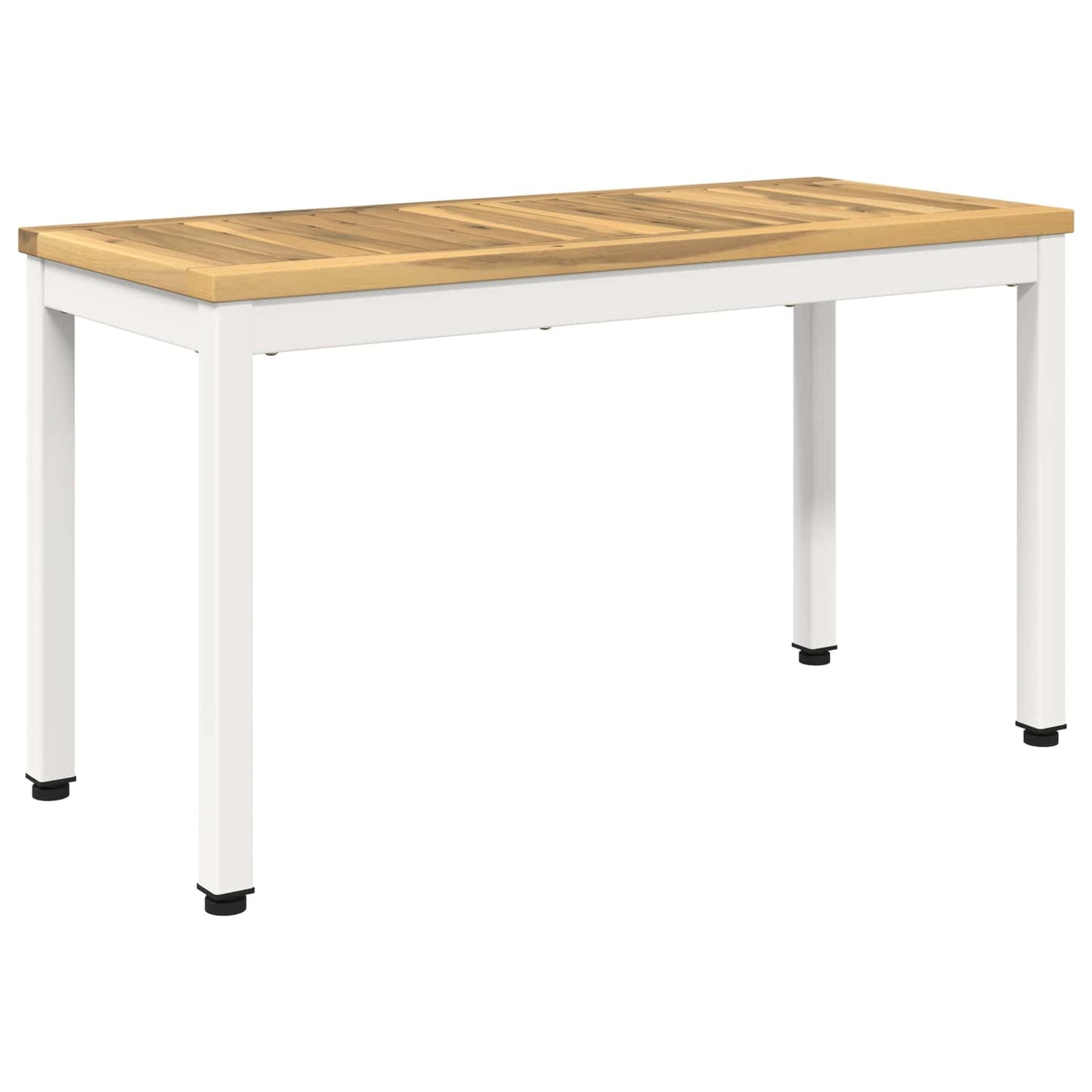 Kerti pad 80,5 x 35 x 45 cm Tömör Akácfa Fehér Négyszögletes