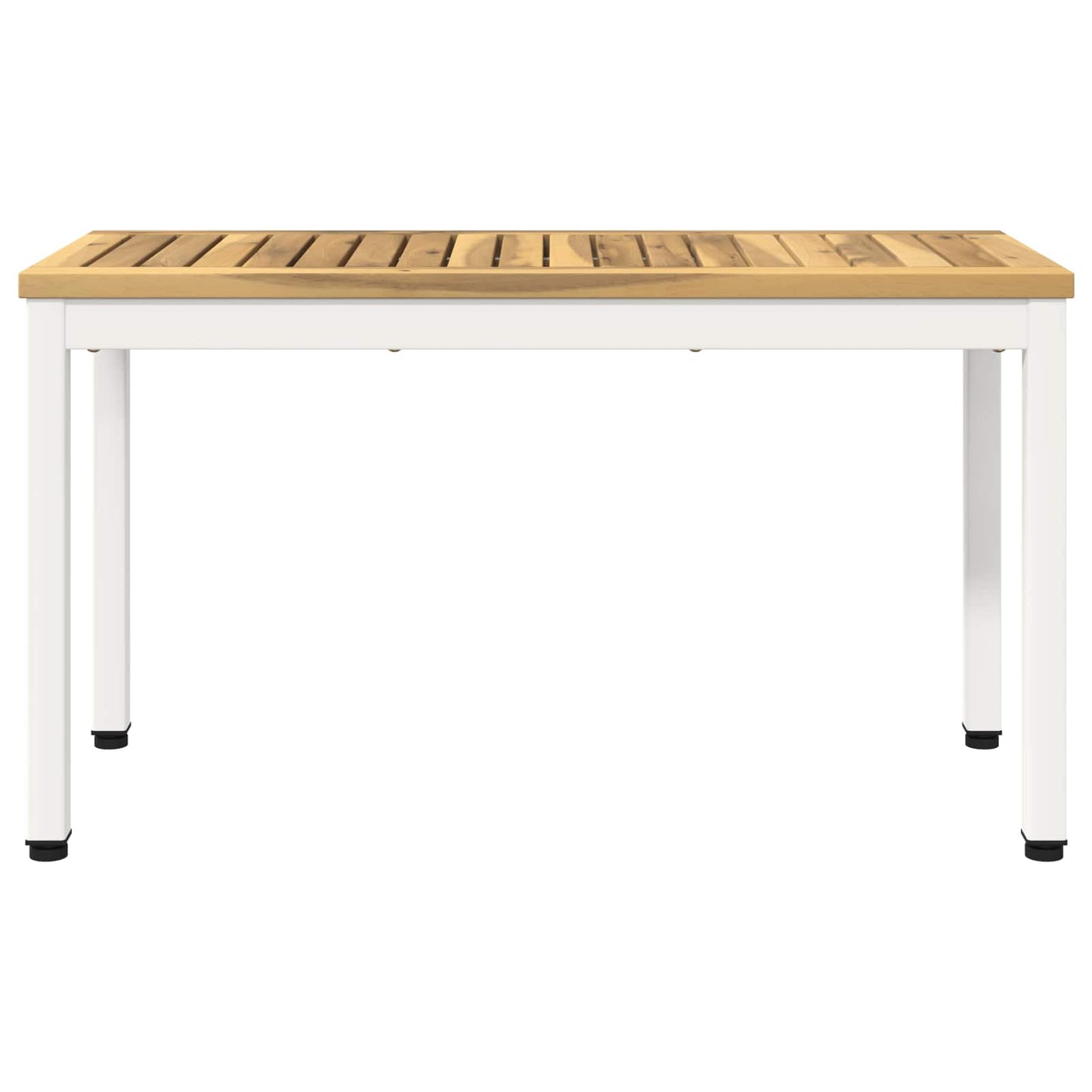 Kerti pad 80,5 x 35 x 45 cm Tömör Akácfa Fehér Négyszögletes