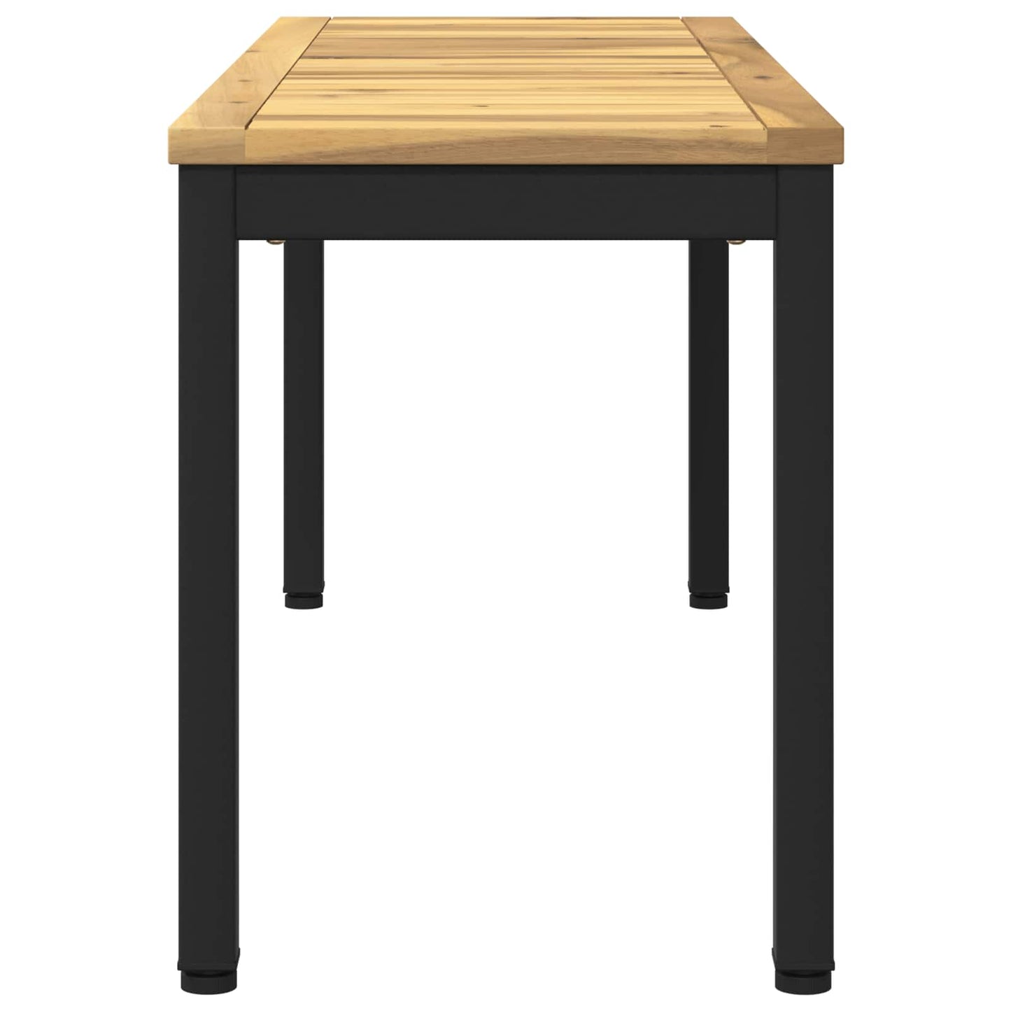 Kerti pad 108,5 x 35 x 45 cm Tömör Akácfa Fehér és Fekete