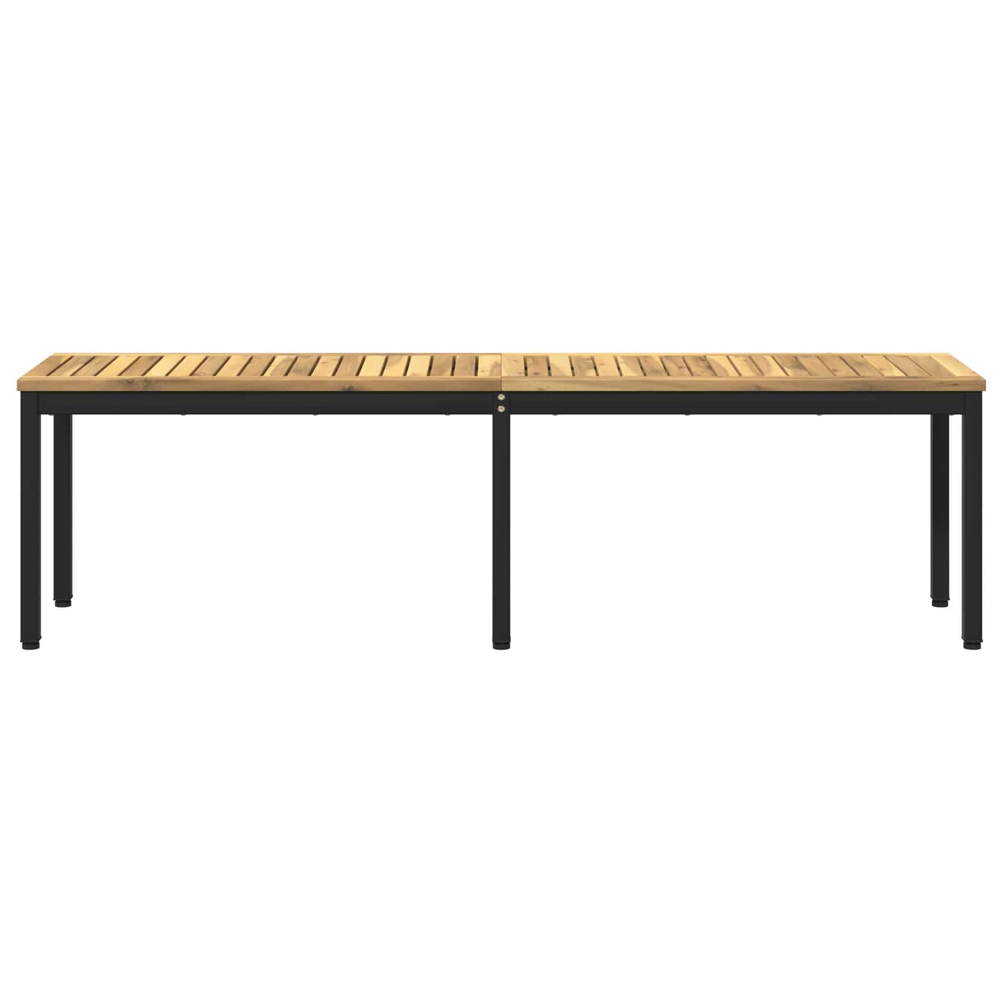 Kerti pad 161 x 35 x 45 cm Tömör Akácfa Fehér és Fekete
