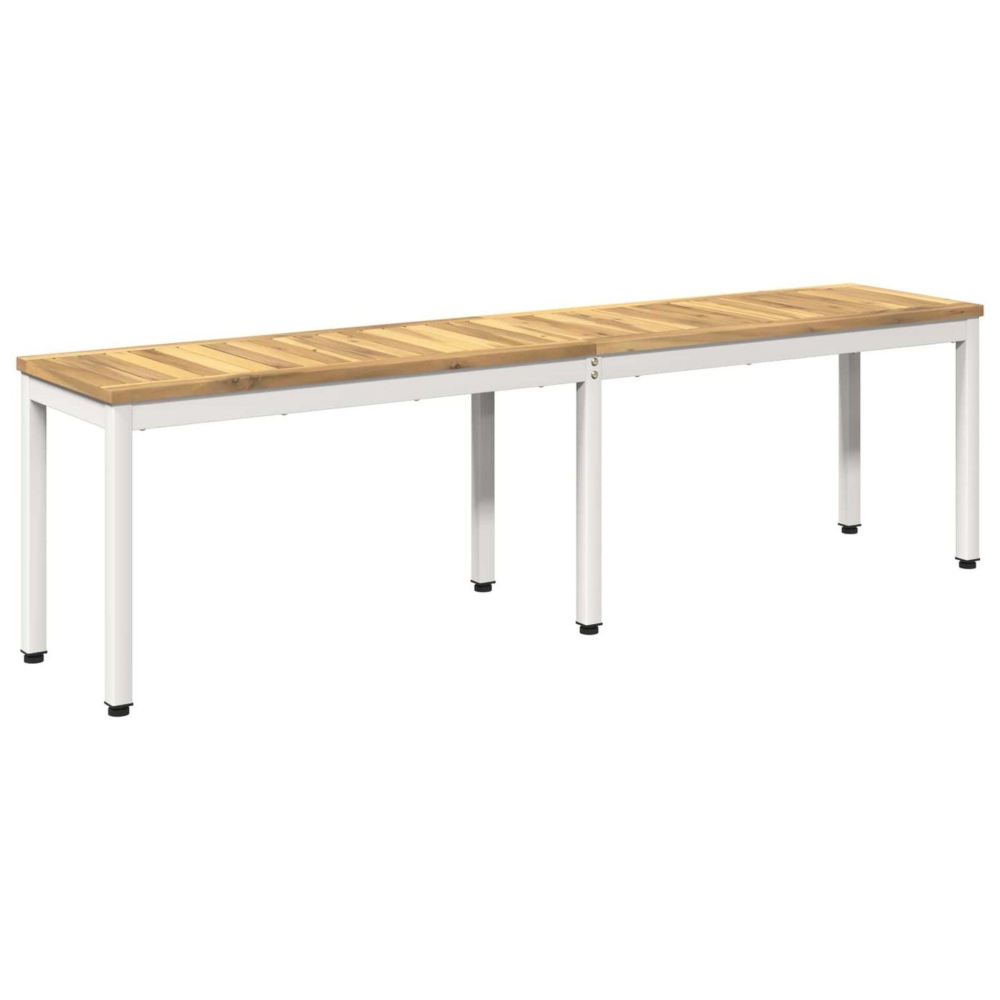 Kerti pad 161 x 35 x 45 cm Tömör Akácfa Fehér Négyszögletes