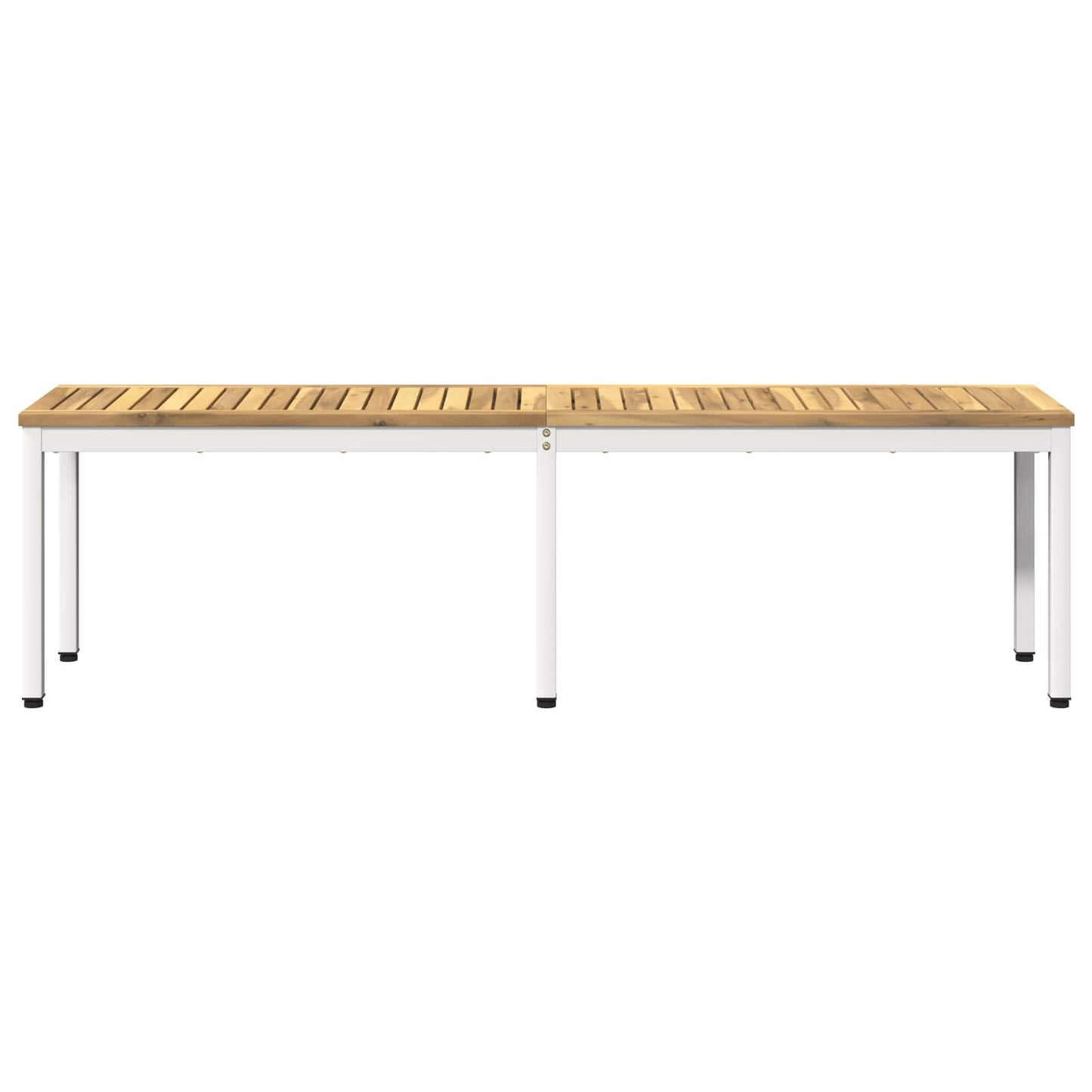 Kerti pad 161 x 35 x 45 cm Tömör Akácfa Fehér Négyszögletes