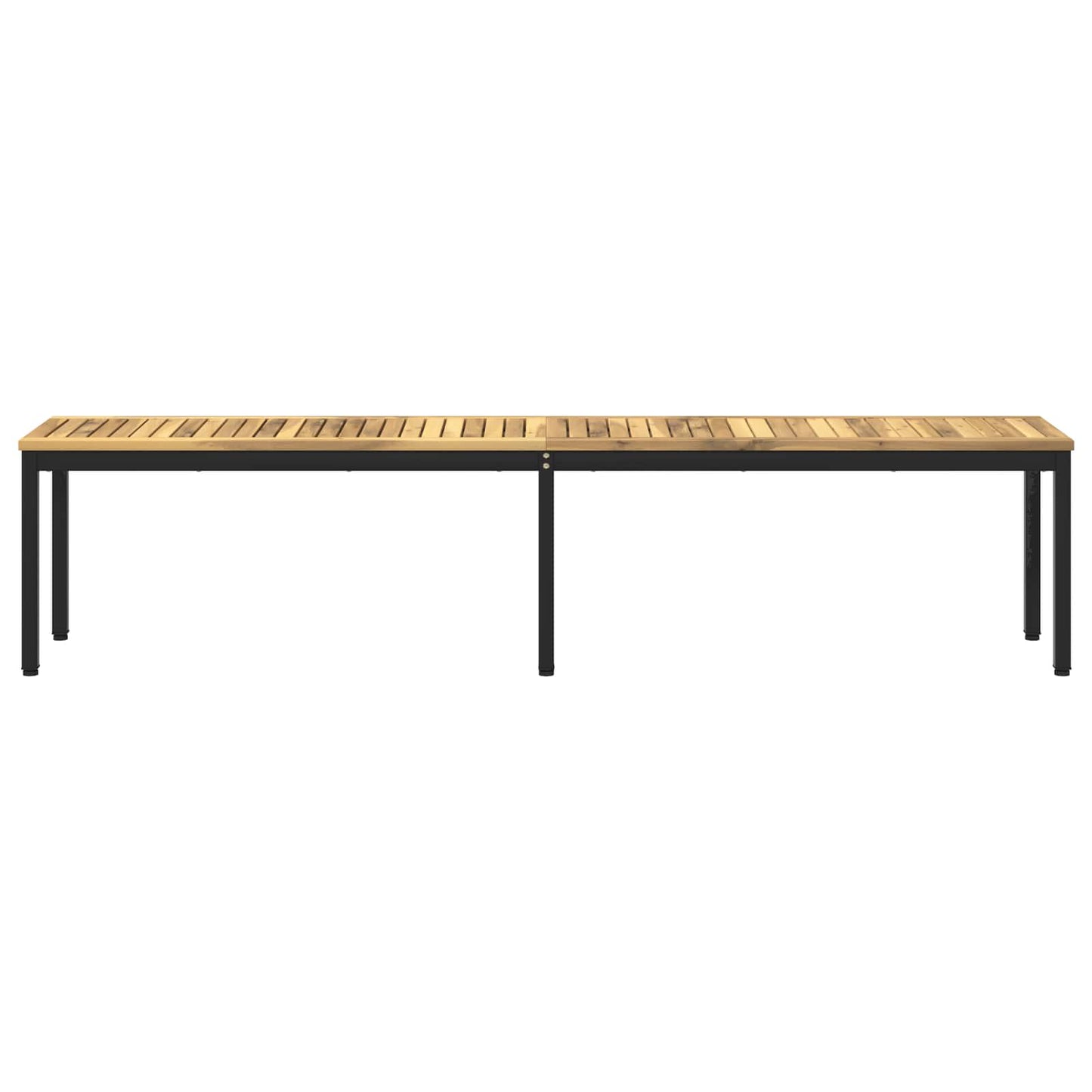 Kerti pad 201 x 35 x 45 cm Tömör Akácfa Fehér és Fekete