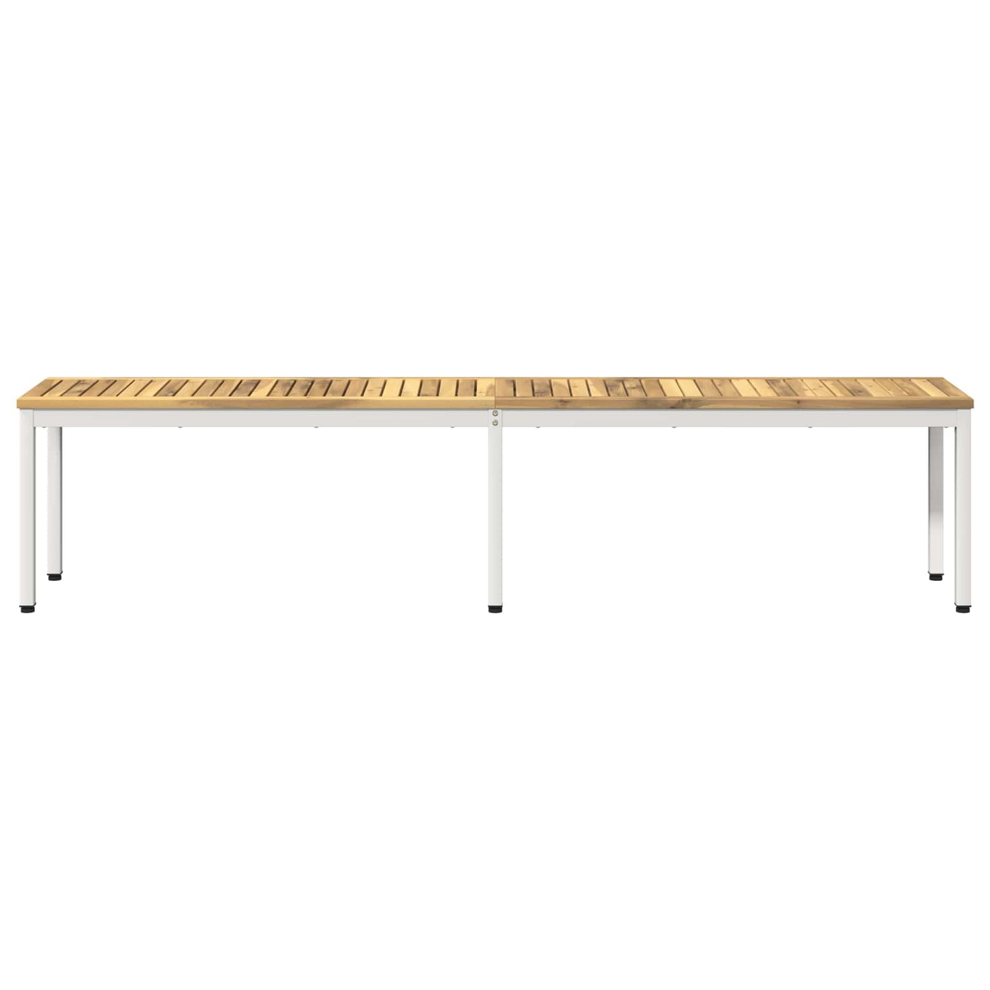 Kerti pad 201 x 35 x 45 cm Tömör Akácfa Fehér Négyszögletes