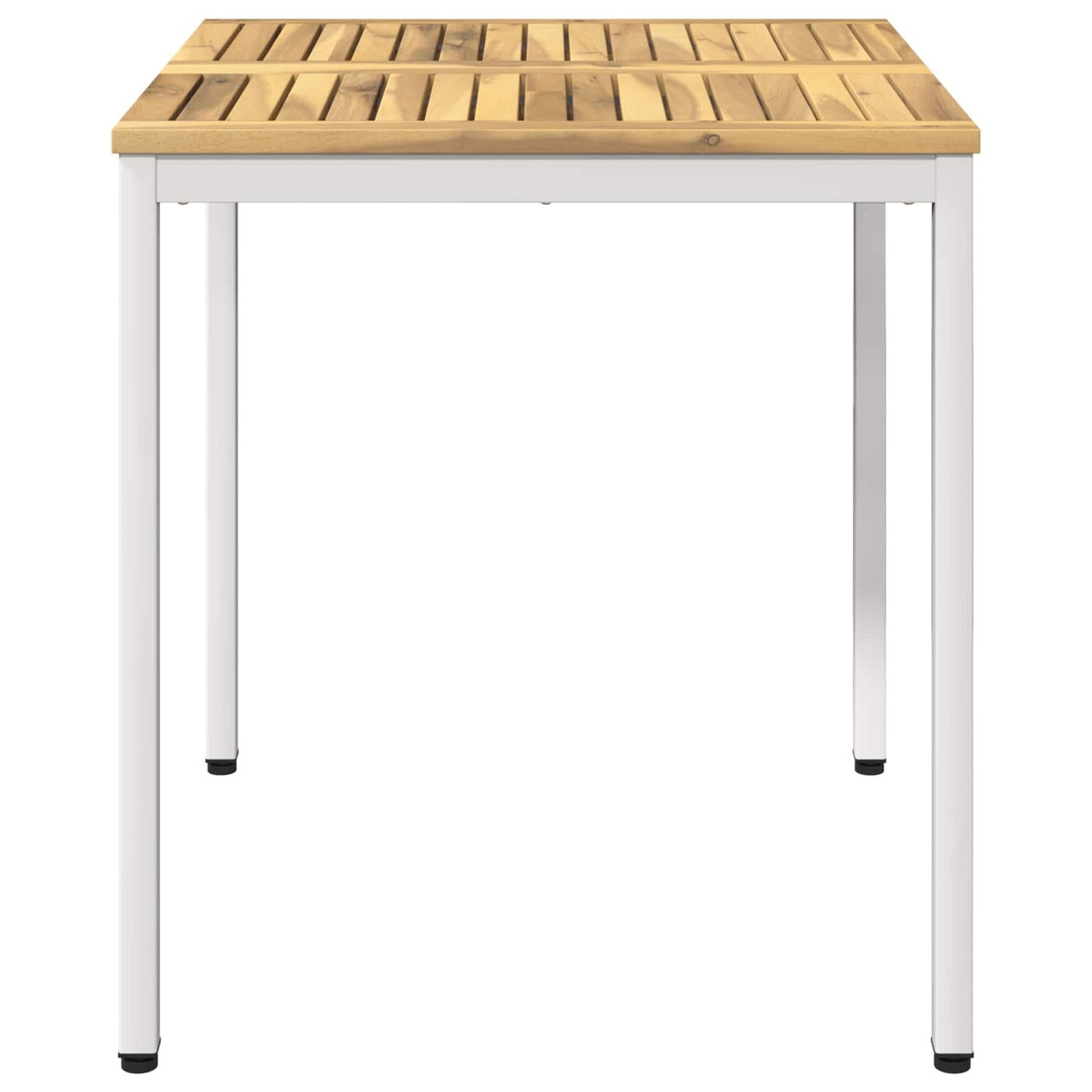 Kerti étkezőasztal Fehér 70 x 68,5 x 75 cm Tömör Akácfa