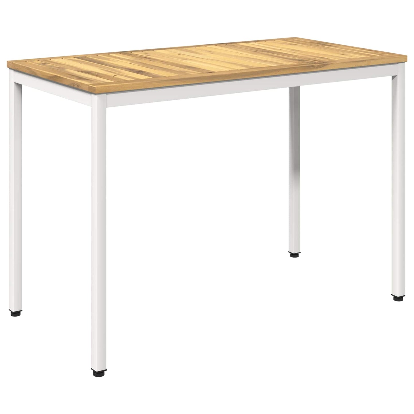 Kerti étkezőasztal Fehér 108,5 x 55 x 75 cm Tömör Akácfa