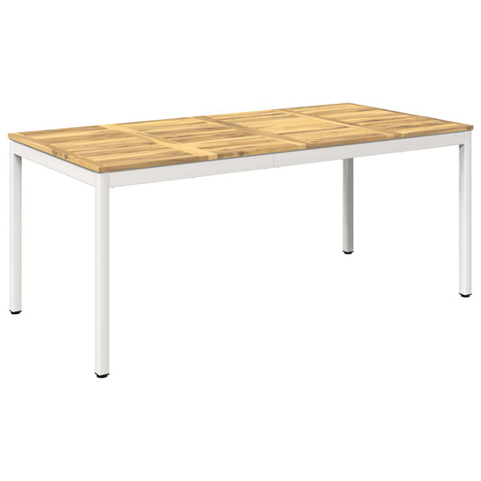 Kerti étkezőasztal Fehér 147 x 88,5 x 75 cm Tömör Akácfa