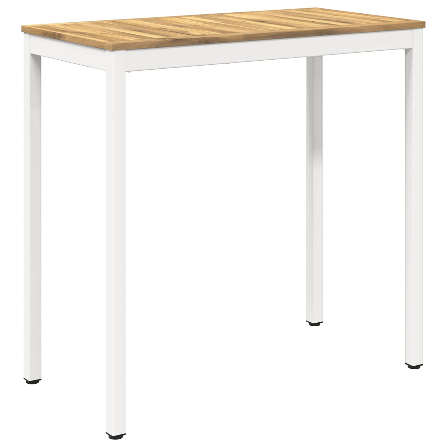 Kerti Bár Asztal Fehér 108,5 x 55 x 105 cm Tömör Akácfa