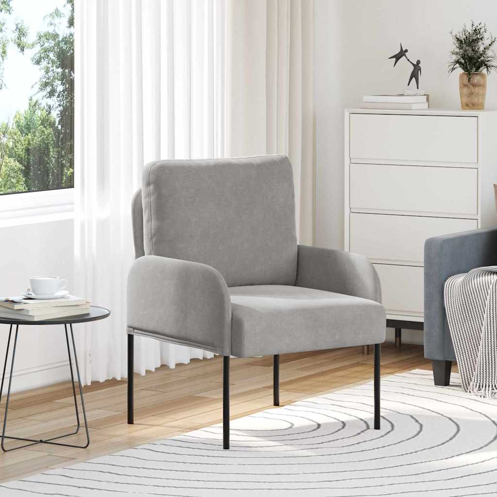 Kanapék párnával 55cm Világosszürke Furnér