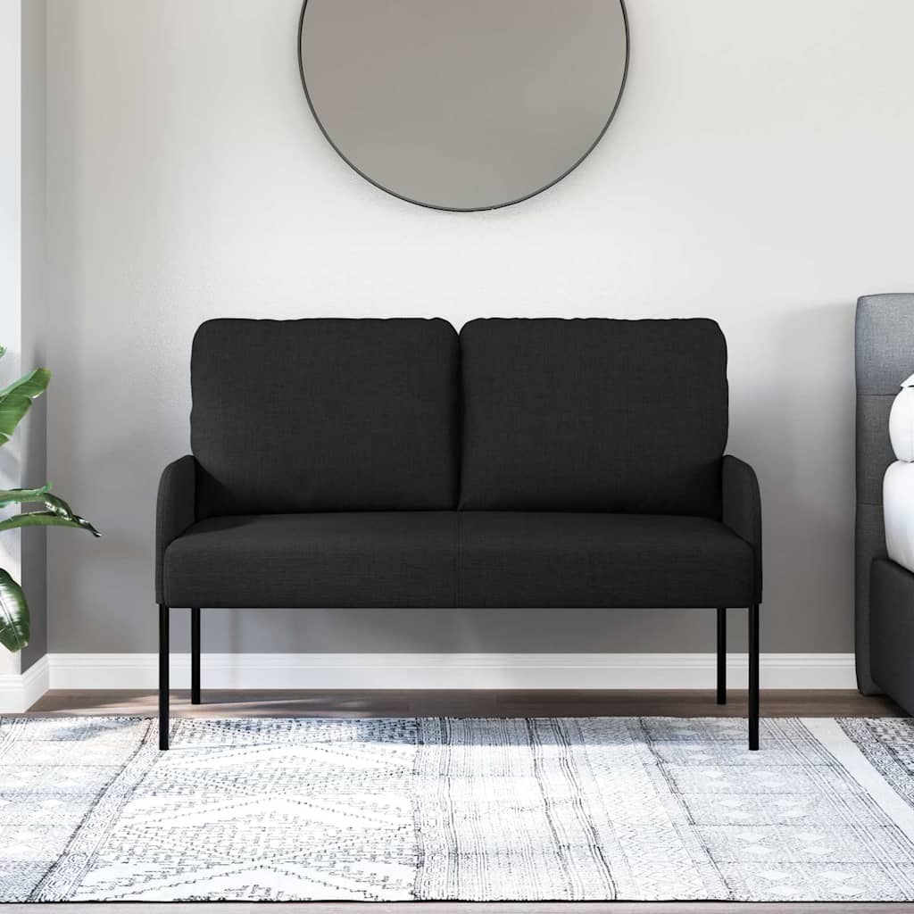 Kanapék párnával 110cm Fekete Furnér