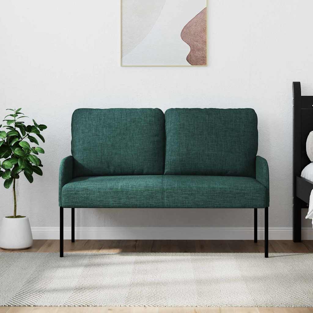 Kanapék párnával 110cm Sötétzöld Furnér