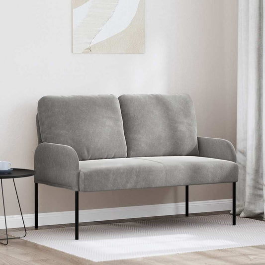 Kanapék párnával 110cm Világosszürke Furnér