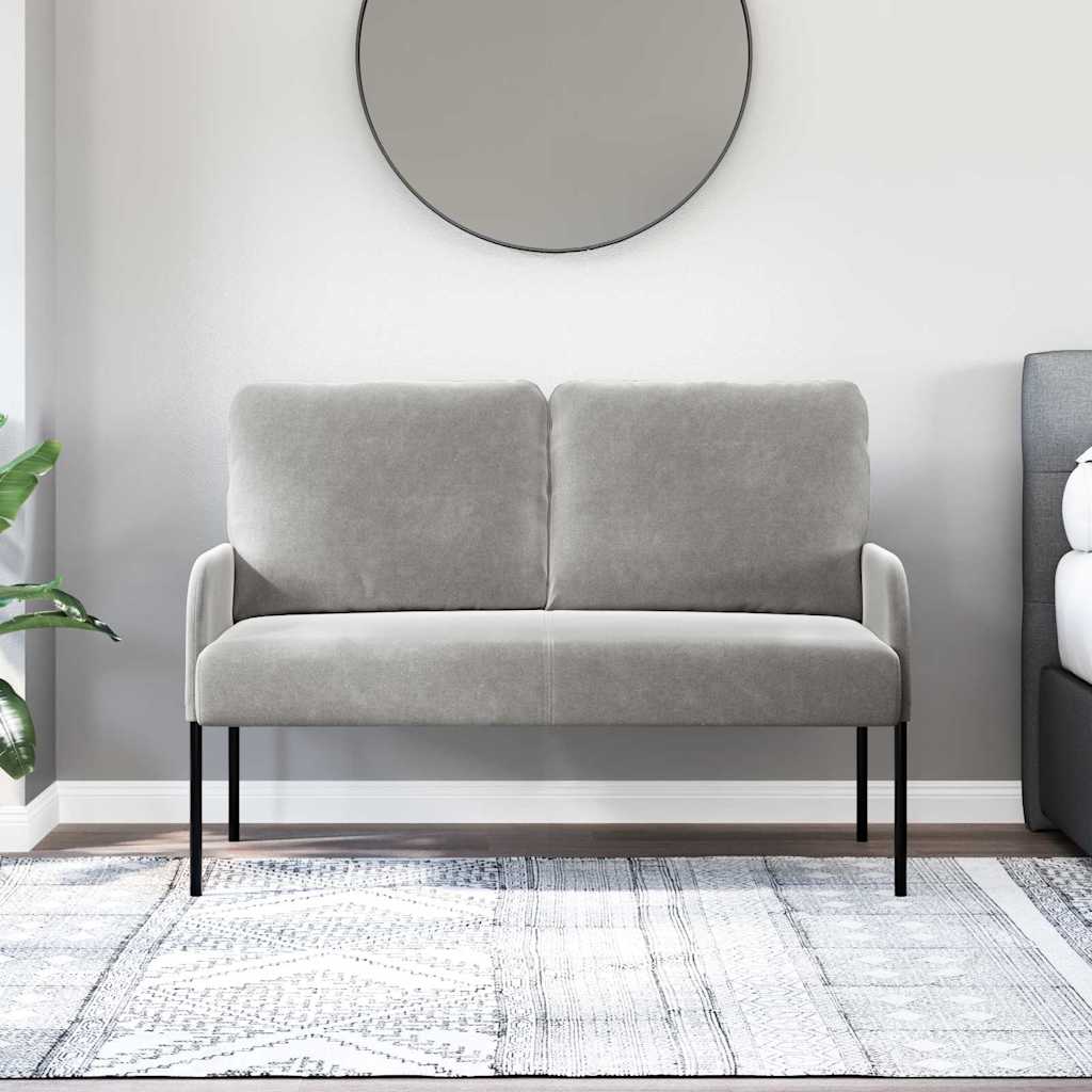 Kanapék párnával 110cm Világosszürke Furnér