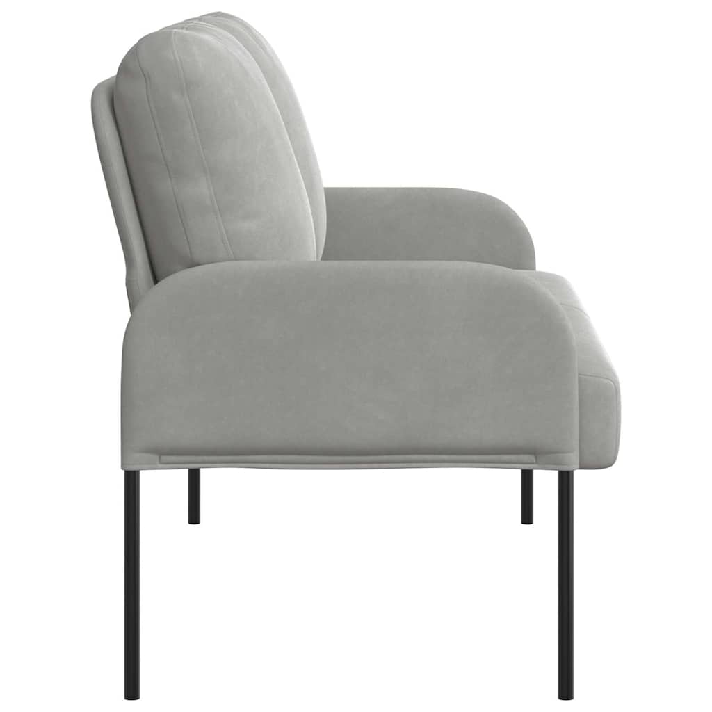 Kanapék párnával 110cm Világosszürke Furnér