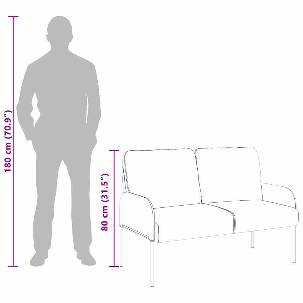 Kanapék párnával 110cm Rózsaszín Furnér