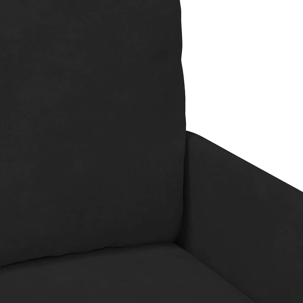 Kanapék párnával 110cm Fekete Furnér