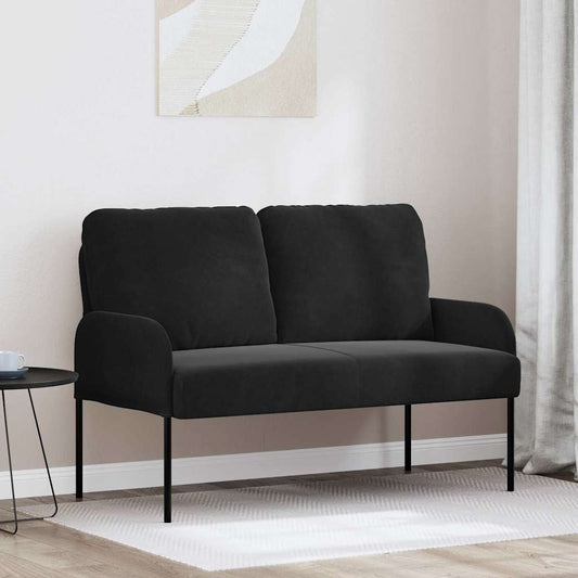 Kanapék párnával 110cm Fekete Furnér