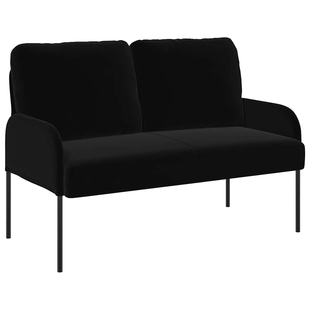 Kanapék párnával 110cm Fekete Furnér