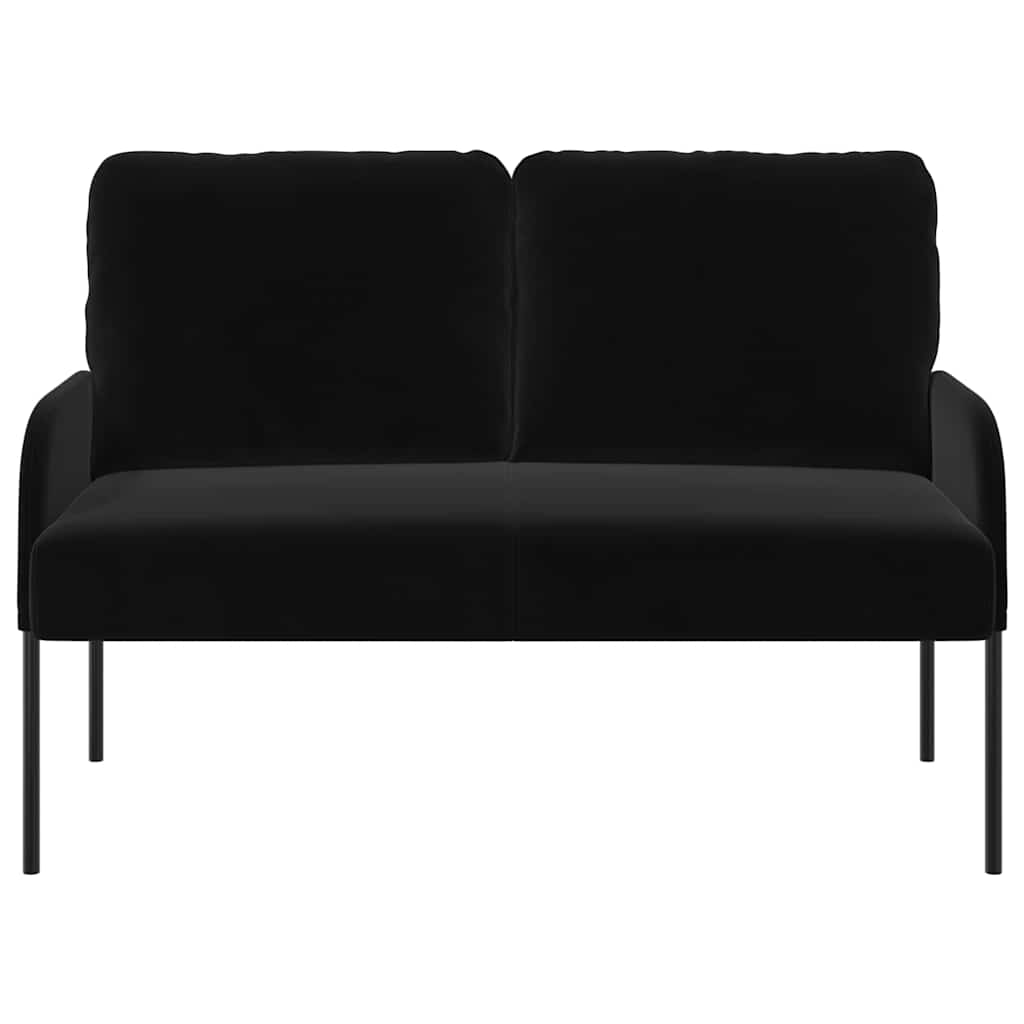 Kanapék párnával 110cm Fekete Furnér