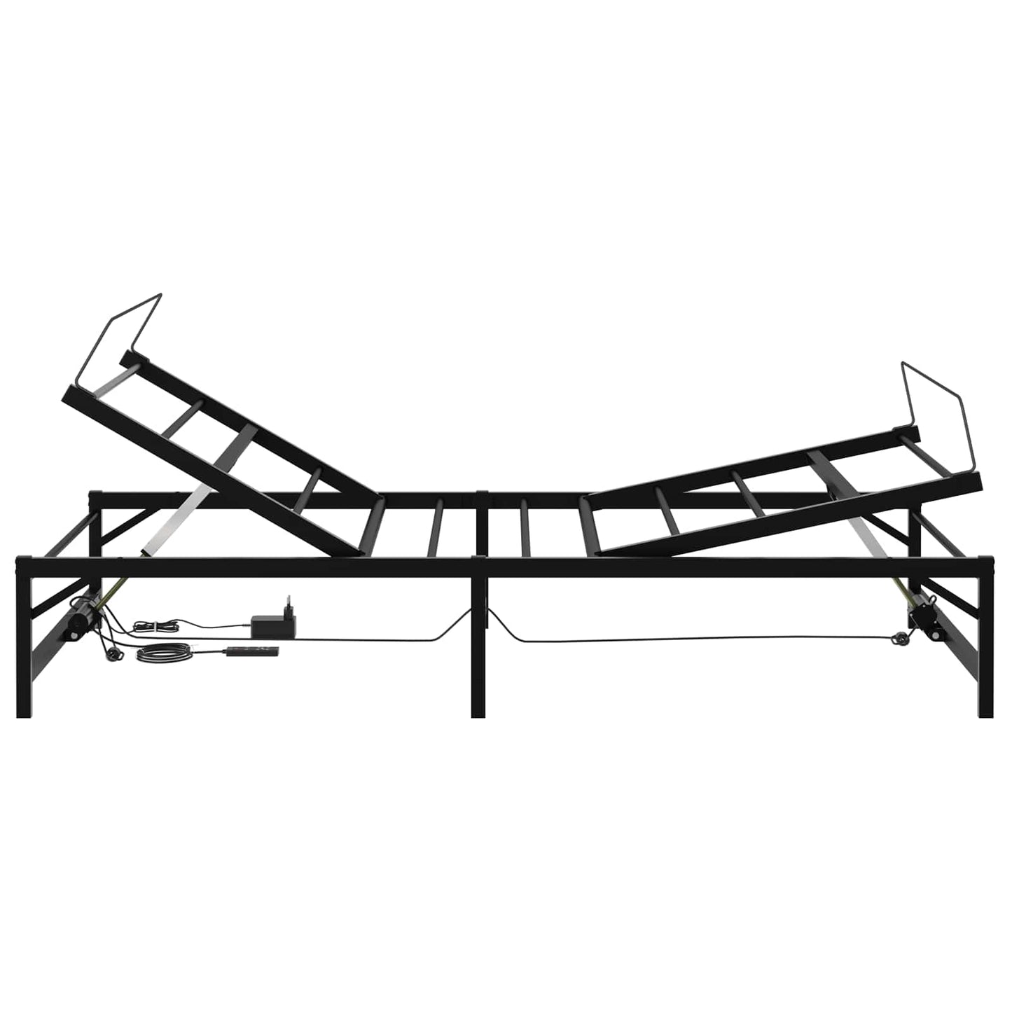 Elektromosan Állítható Ágykeret Fekete 75 x 190 cm Acél