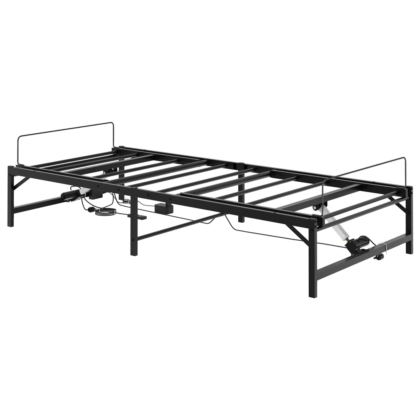 Elektromosan Állítható Ágykeret Fekete 90 x 200 cm Acél