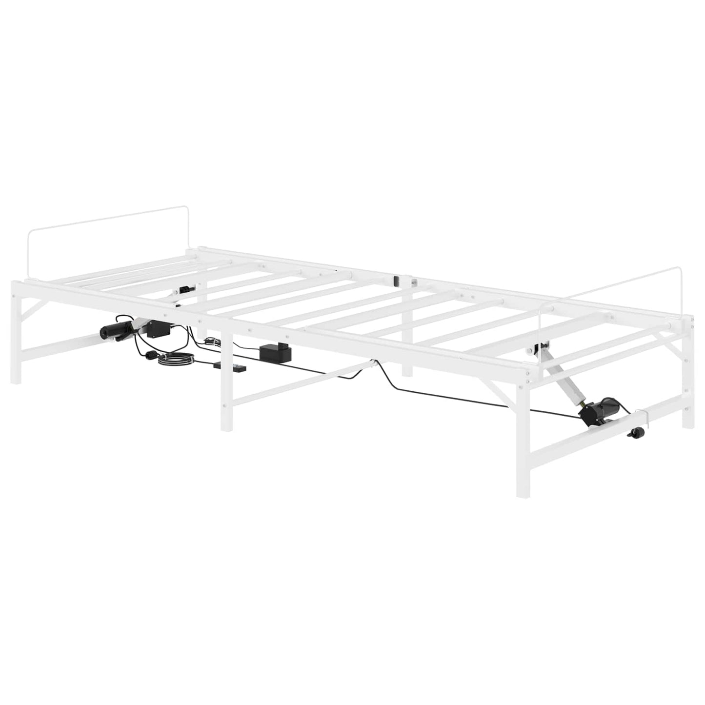 Elektromosan Állítható Ágykeret Fehér 100 x 190 cm Acél