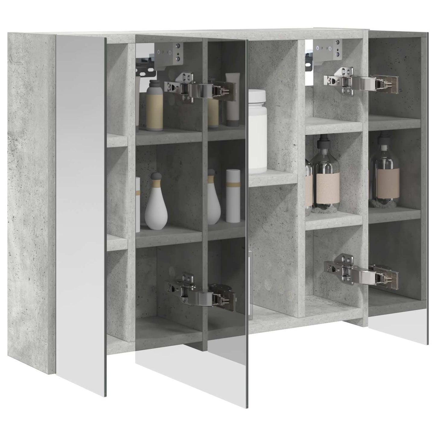 Fürdőszobai tükörszekrény Beton Szürke 60 x 14,5 x 50 cm
