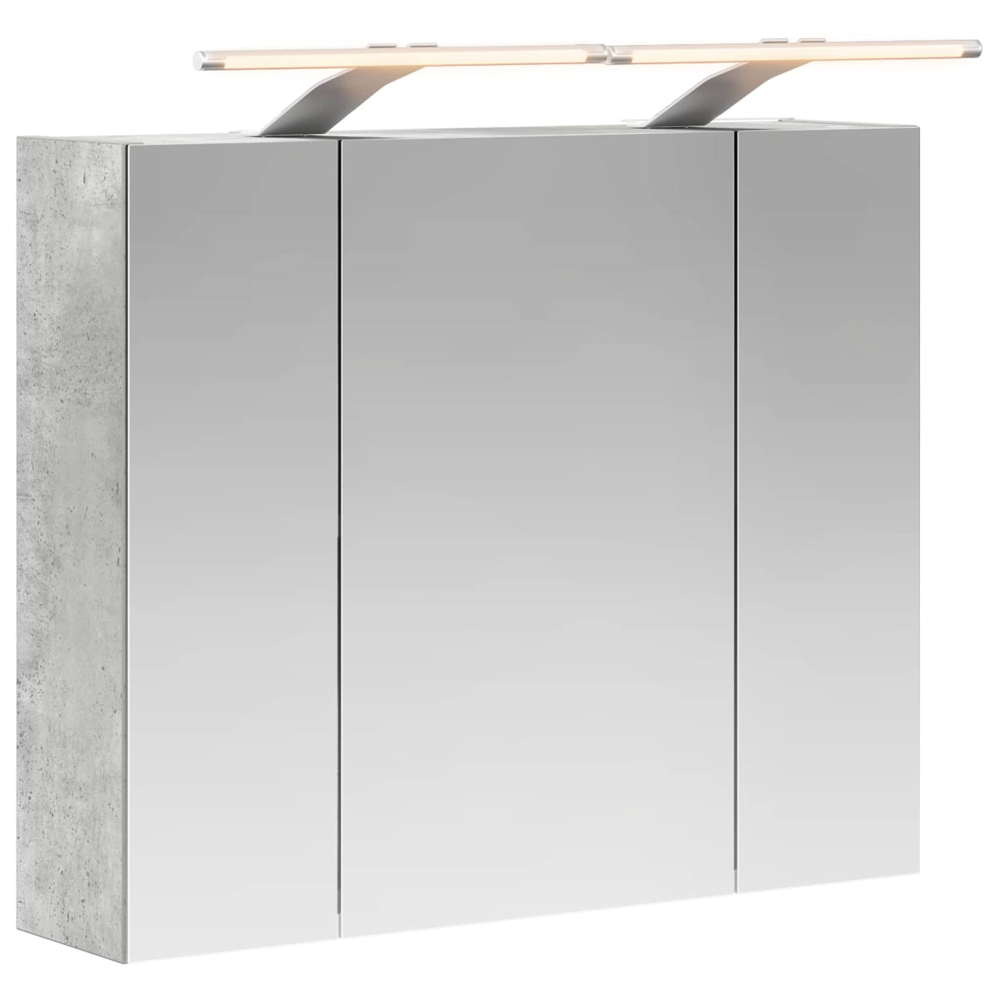 Fürdőszobai tükörszekrény Beton Szürke 60 x 14,5 x 50 cm