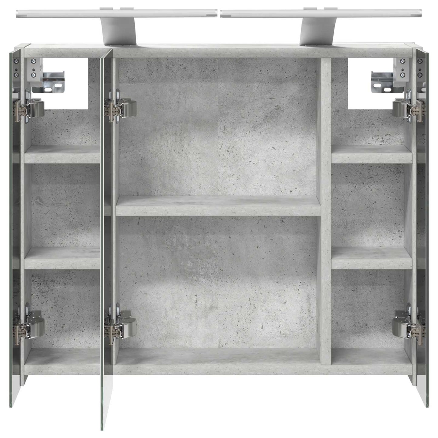 Fürdőszobai tükörszekrény Beton Szürke 60 x 14,5 x 50 cm