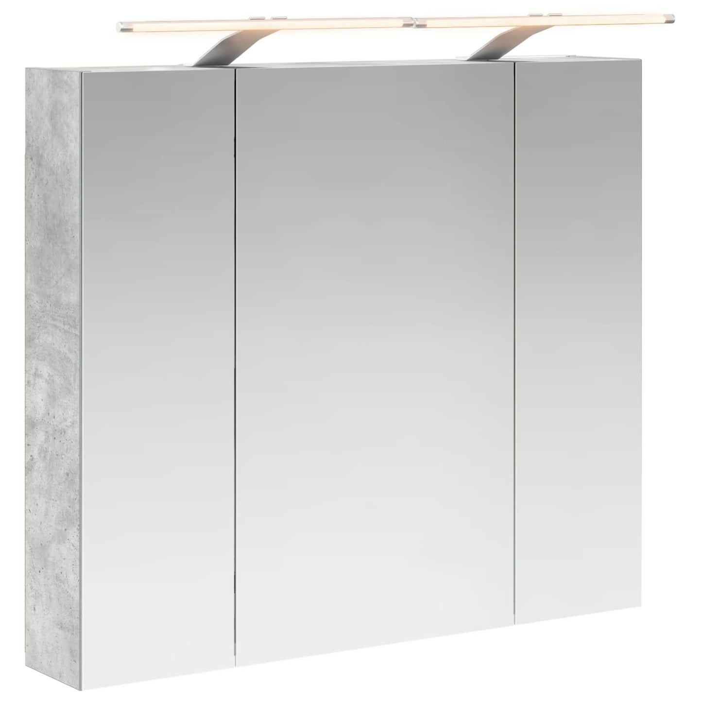 Fürdőszobai tükörszekrény Beton Szürke 80 x 14.5 x 70 cm