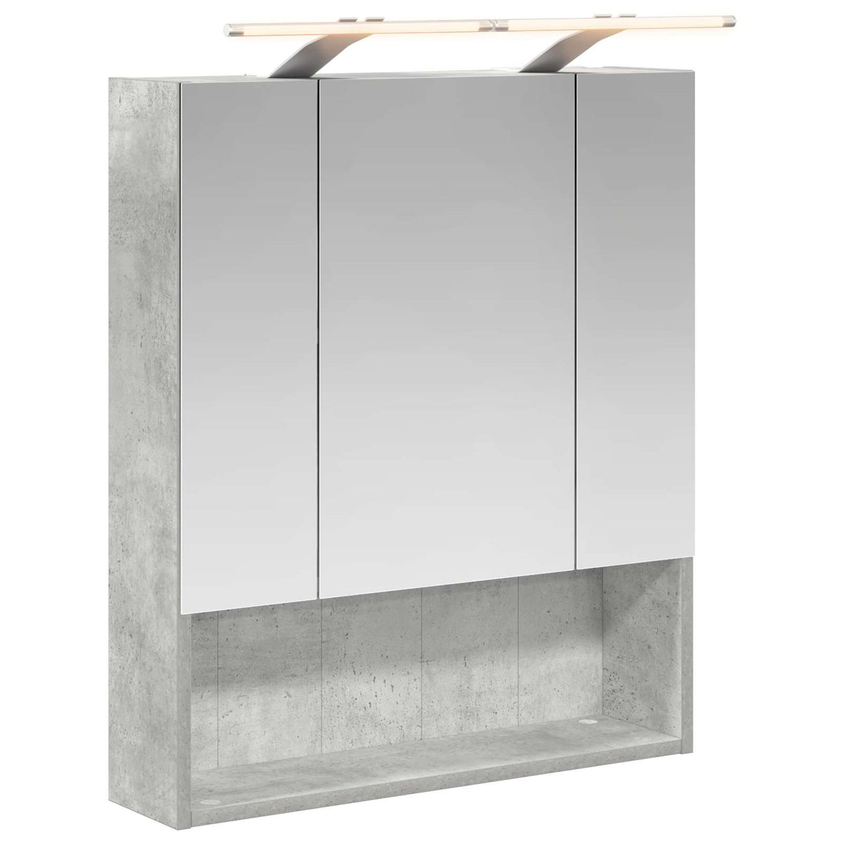 Fürdőszobai tükörszekrény Beton Szürke 60 x 14.5 x 70 cm