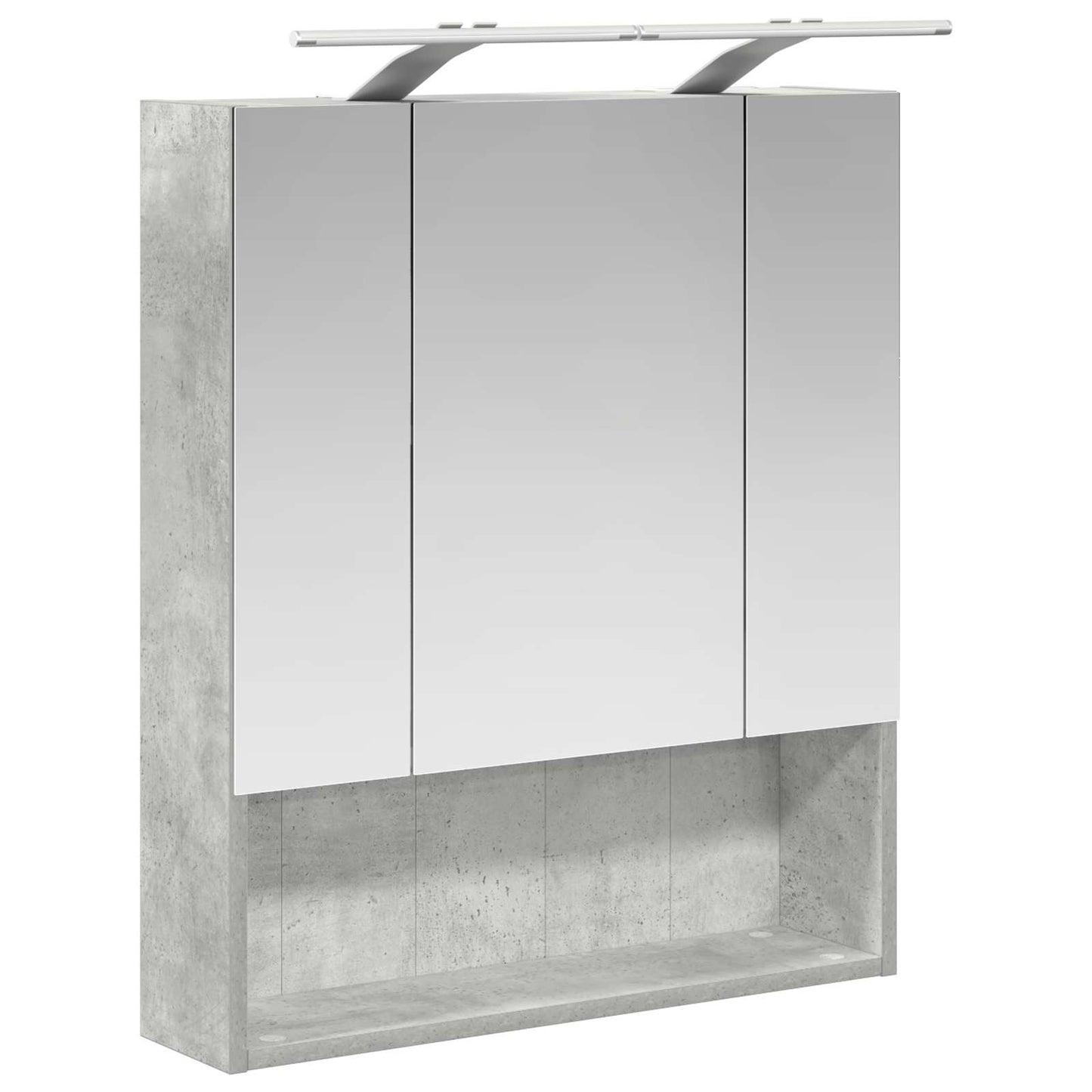 Fürdőszobai tükörszekrény Beton Szürke 60 x 14.5 x 70 cm