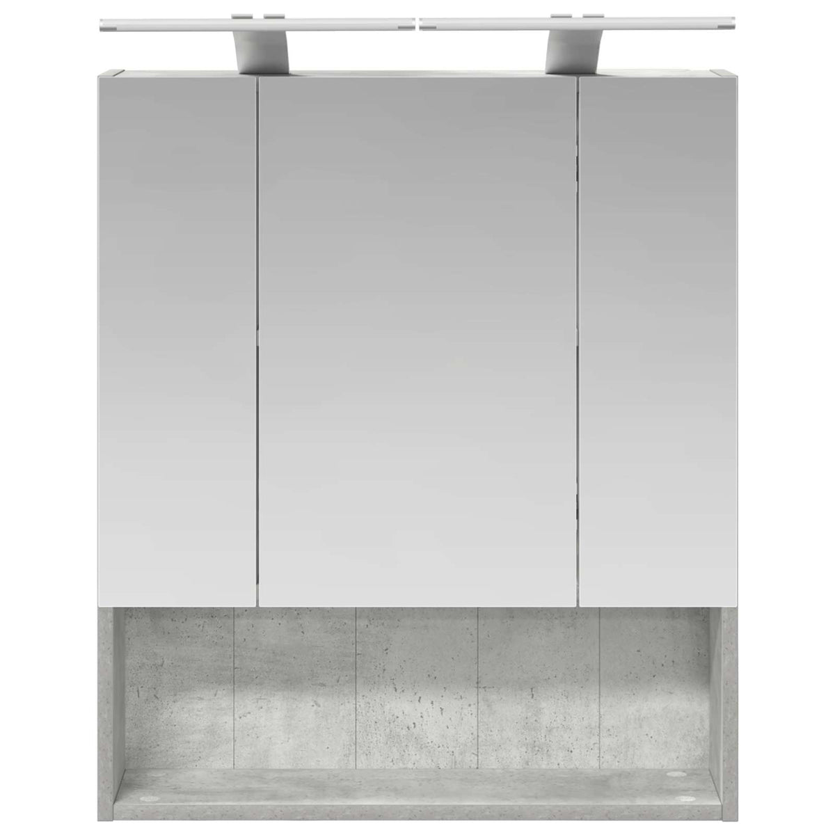 Fürdőszobai tükörszekrény Beton Szürke 60 x 14.5 x 70 cm