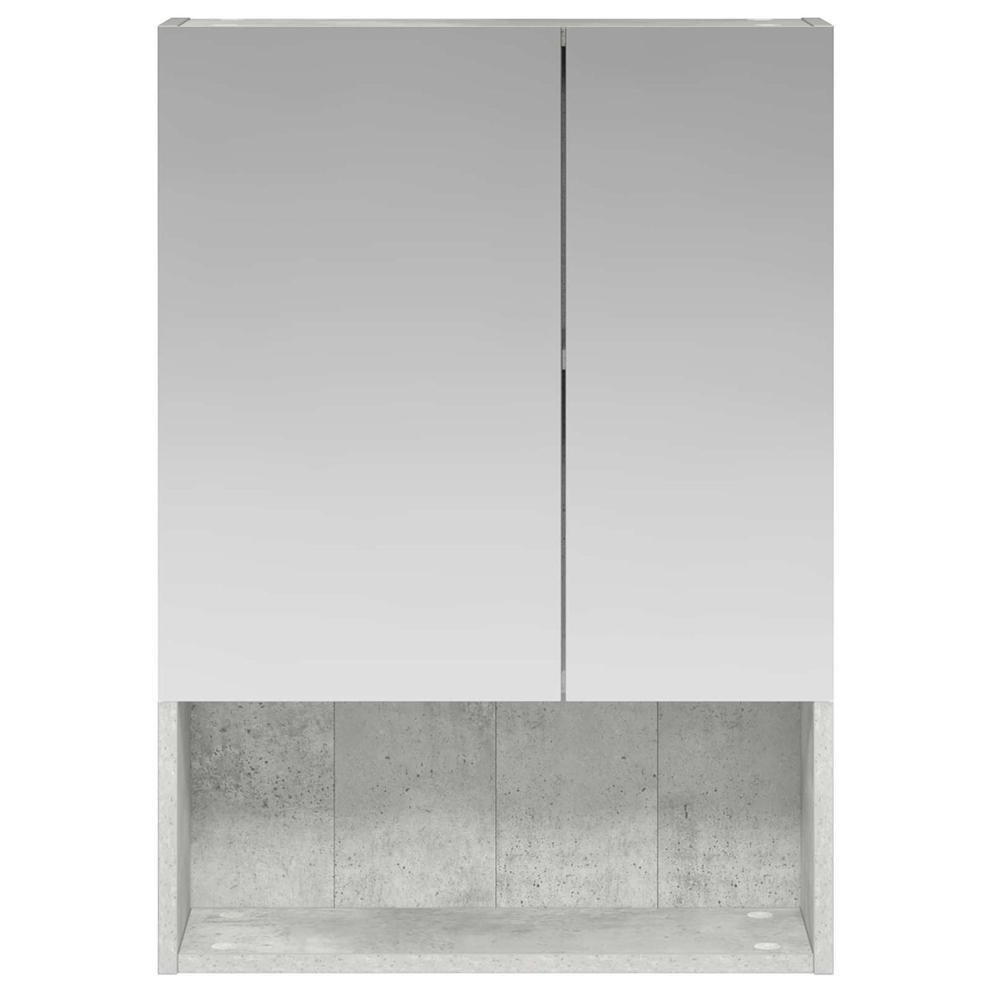 Fürdőszobai tükörszekrény Beton Szürke 50 x 14,5 x 70 cm