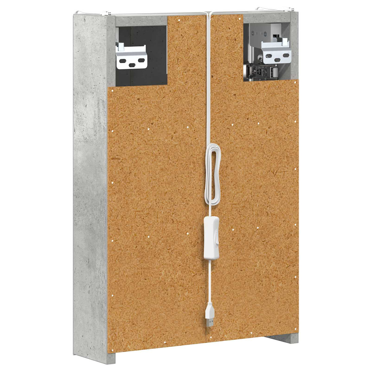 Fürdőszobai tükörszekrény Beton Szürke 33 x 11,5 x 50 cm