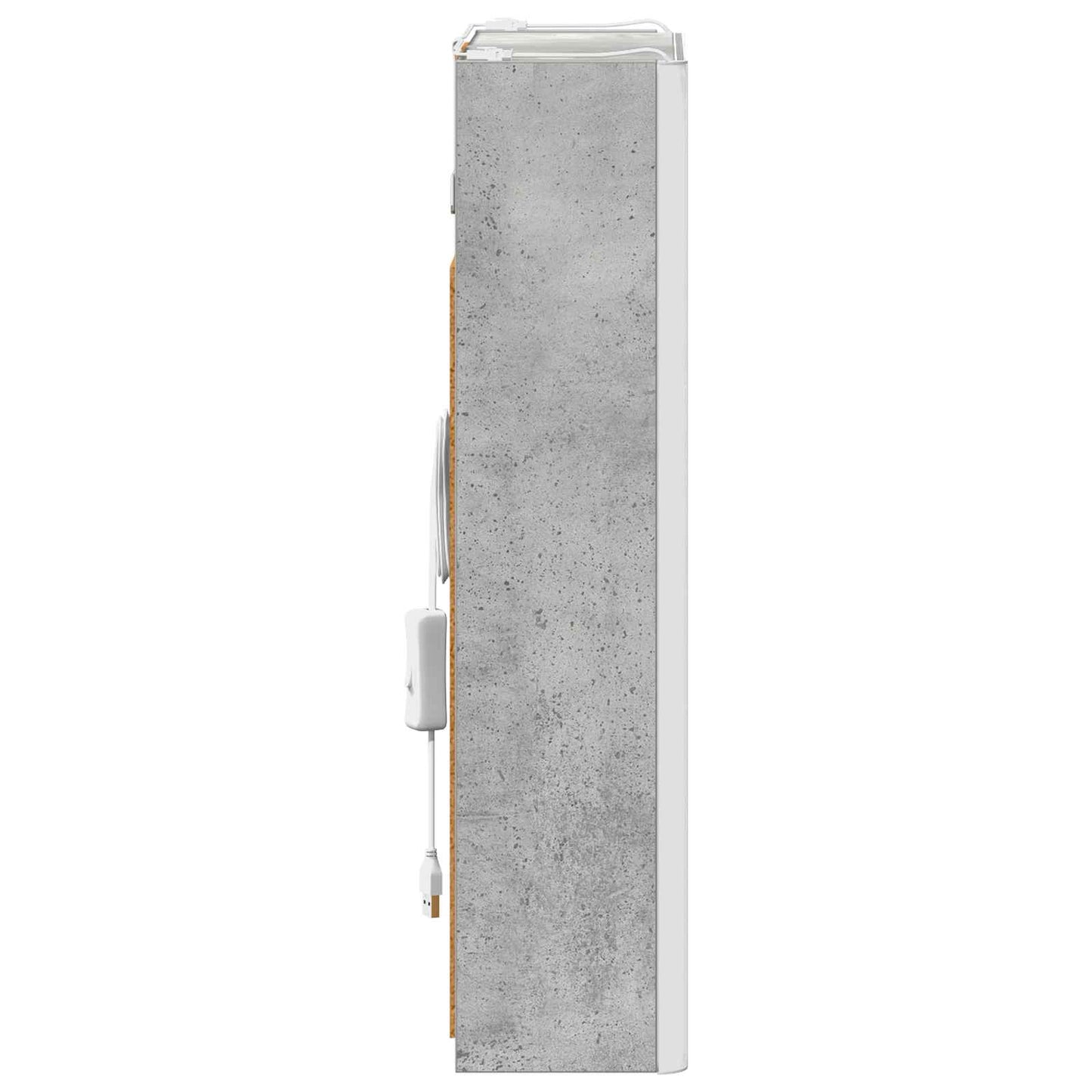Fürdőszobai tükörszekrény Beton Szürke 33 x 11,5 x 50 cm