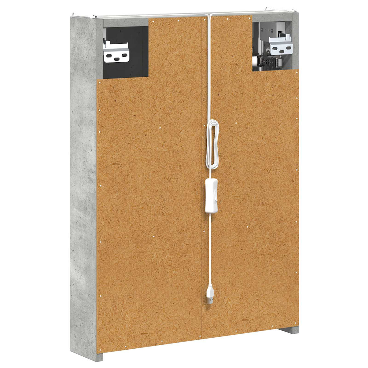 Fürdőszobai tükörszekrény Beton Szürke 43 x 11,5 x 60,5 cm